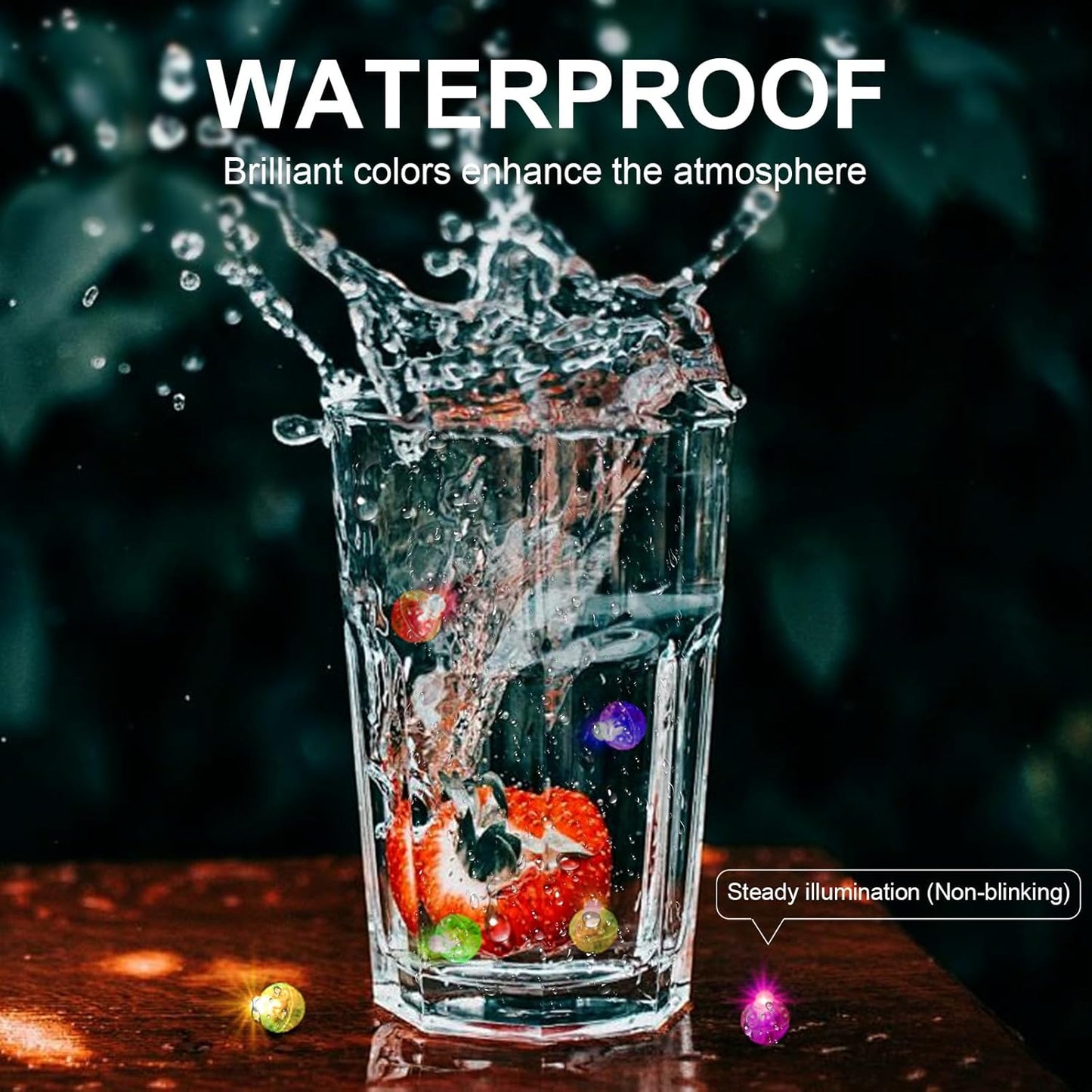 Aogist 50Pcs Balloon Lights with Hook,Long Standby Time,Waterproof Mini Light for Birthday Party Wedding Christmas Halloween Easter Decorative (Steady, Warm White)