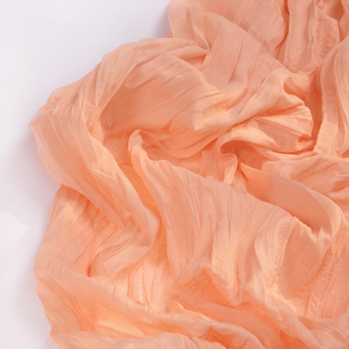 Peach Cheesecloth Table Runner 6 Pack Fall Table Runners Boho Gauze 120 Inches Cheese Cloth Fall Table Decorations for Sweet Little Peach Baby Shower Decor Wedding Bridal Thanksgiving Party