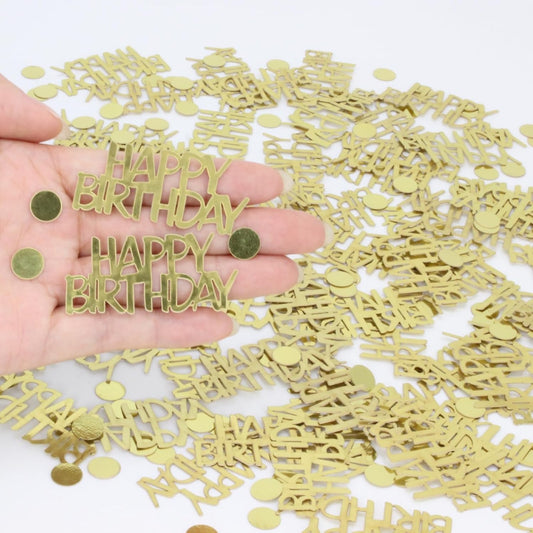 270 PC Gold Happy Birthday Confetti for Tables Birthday Party Decorations for Adults/Kids