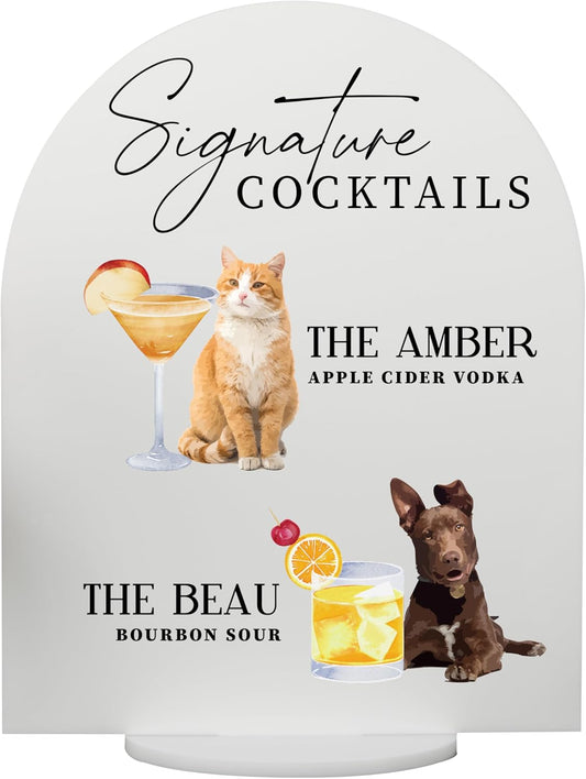 Pet Signature Drink Wedding Signs