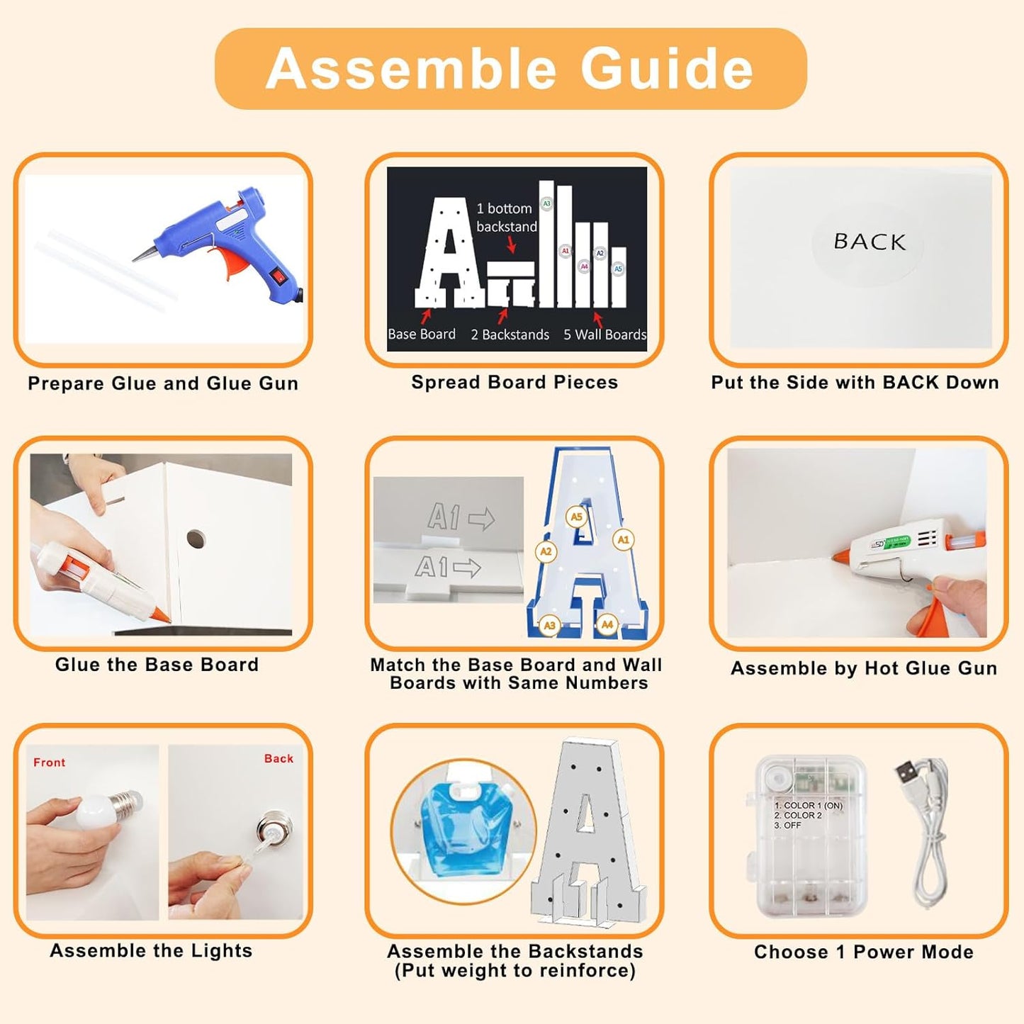 Pooqla 3FT Marquee Light Up Letters, Cool White and Warm White LED Big Mosaic Marquee Letters 3 Feet, Giant Letter Sign for Balloons Birthday Anniversary Wedding Party Decoration, Letter Y