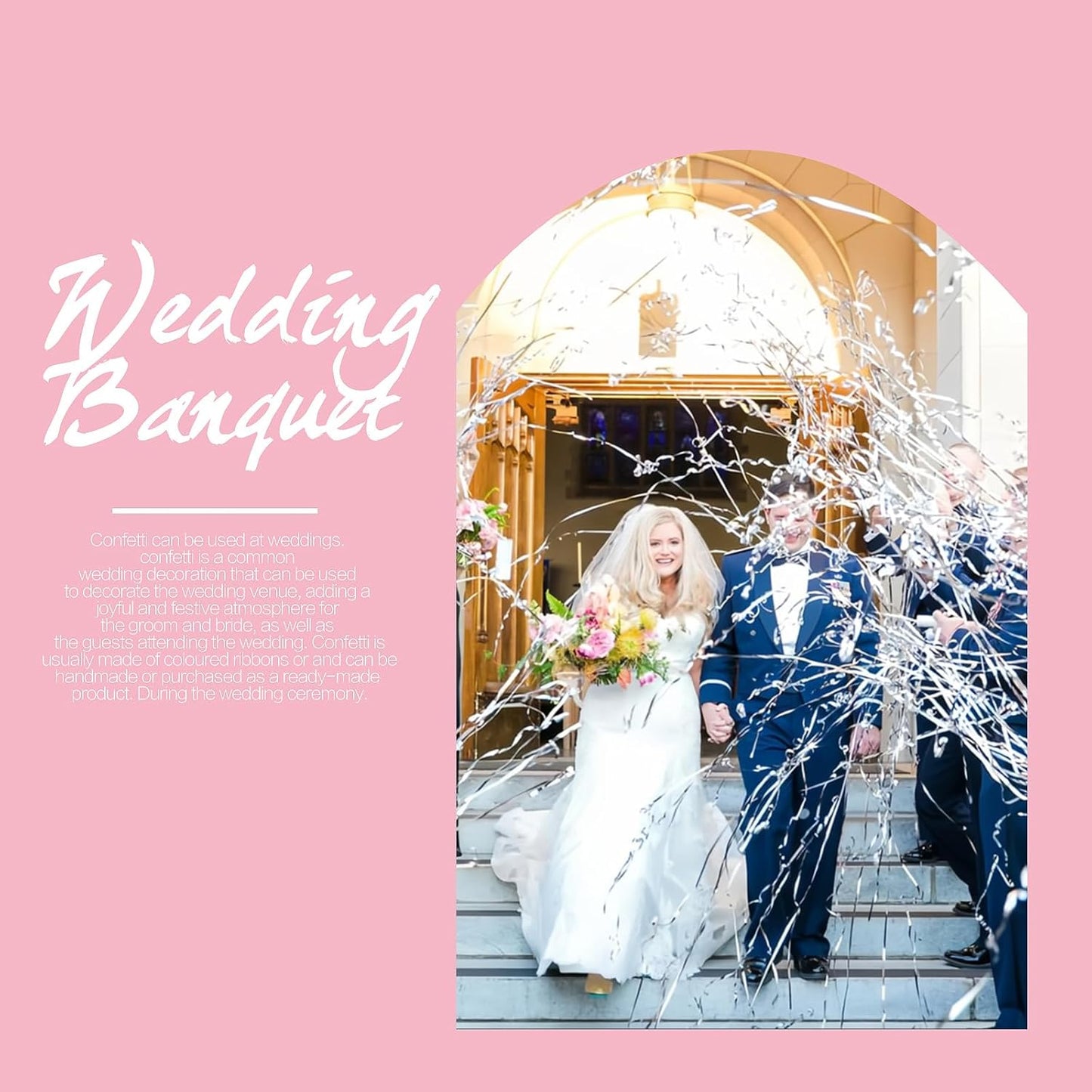 Confetti Poppers, Plastic No Mess Streamers, Party Poppers for Birthday,Wedding,Celebrations,Graduation Party (Shining Gold, 10 Pack)