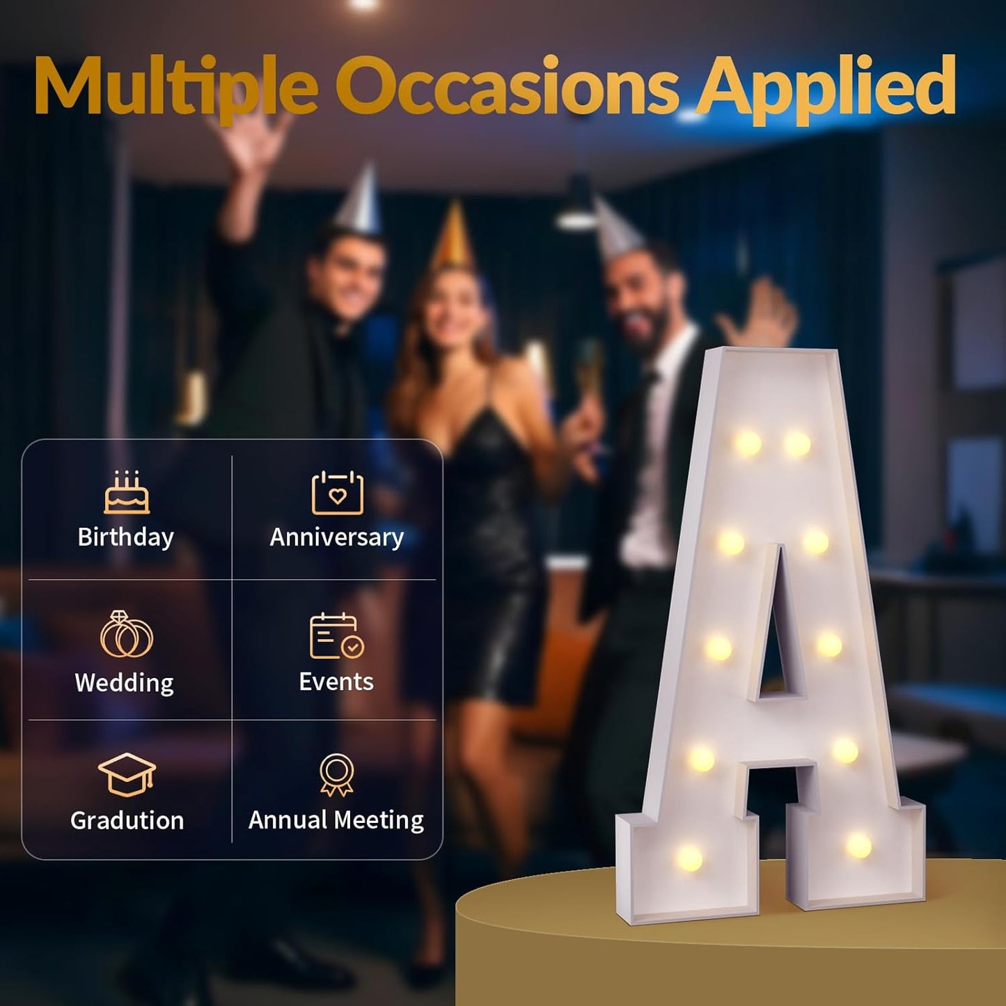 JoyMuse 4FT Marquee Light Up Letters,Large Marquee Letters 4 Feet Tall for Marry Me Proposal Decorations Big 4FT Letters with Lights for Baby Shower Party Decor, Letter Z