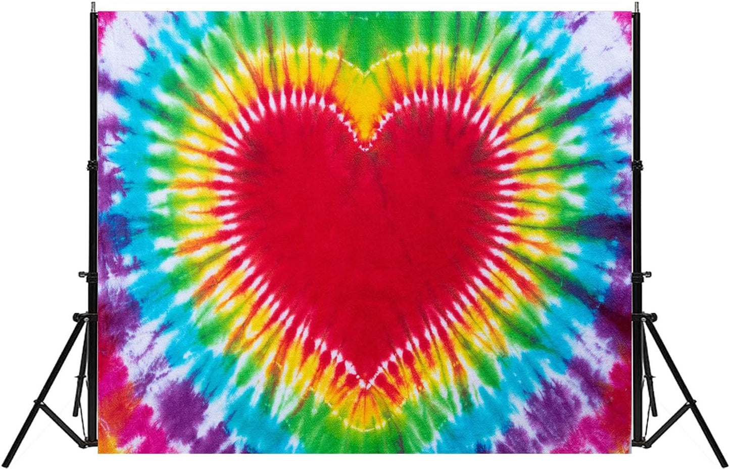 Hippie Backdrop 5x3ft 60s 70s Backgrounds Tie Dye Theme Party Decorations Hippie Supplies Photo Booth Props