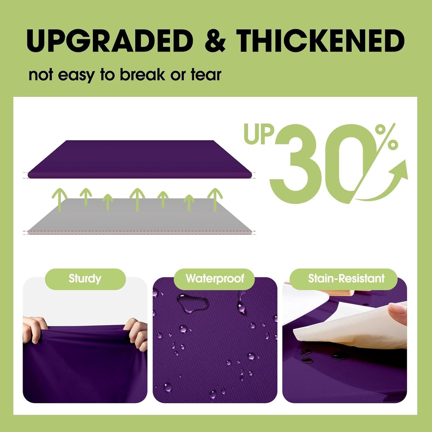 Pureegg Plastic Table Cloth Disposable 10 Pack, 84'' Round Table Cloths, Halloween Party Decorations, Summerween Decor, Halloween Tablecloths, Round, Plastic Cover, Leakproof & Sturdy, Purple