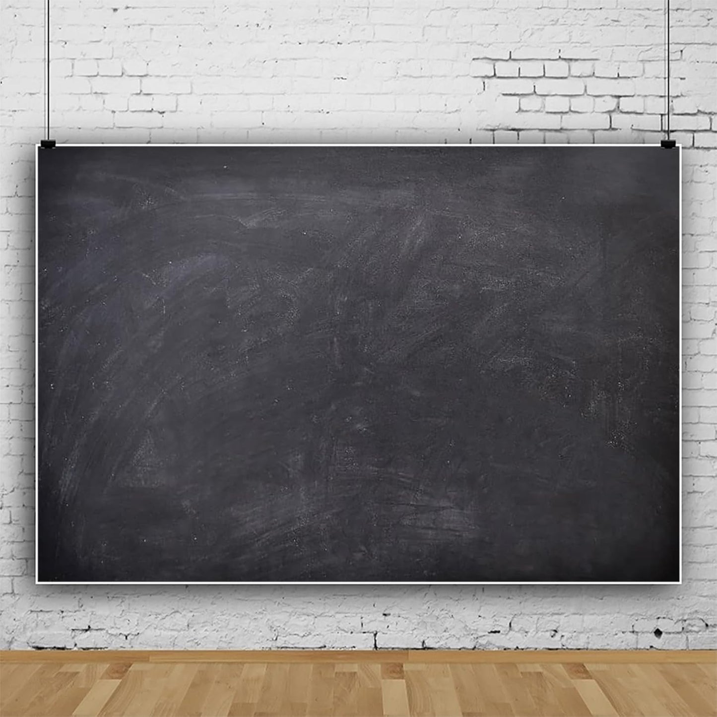 Renaiss 10x8ft Blank Blackboard Backdrop for Photoshoot Man Woman Portrait DIY Chalkboard Photography Background Back To School Banner School Season Photo Booth Props Wedding Teachers` Day Party Decor