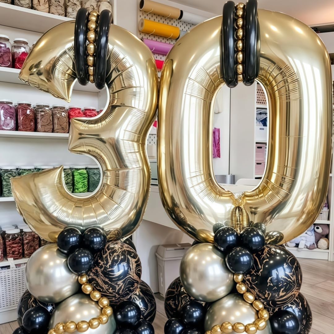 Champagne Gold 8 Balloon,40 Inch Light Gold Number 8 Balloon Big Foil Mylar Helium 8 Balloon for Birthday Party