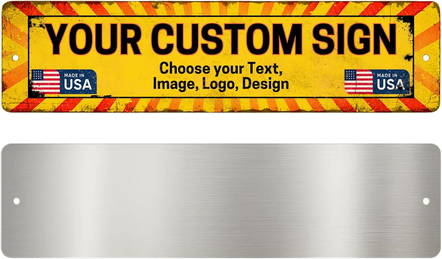 Custom Arrow Metal Sign by DC | Directional Signs for Indoor & Outdoor Use | Personalized Rust-Free Metal Yard Display | Customized Weatherproof Road Arrow Marker | Multiple sizes | Made in USA