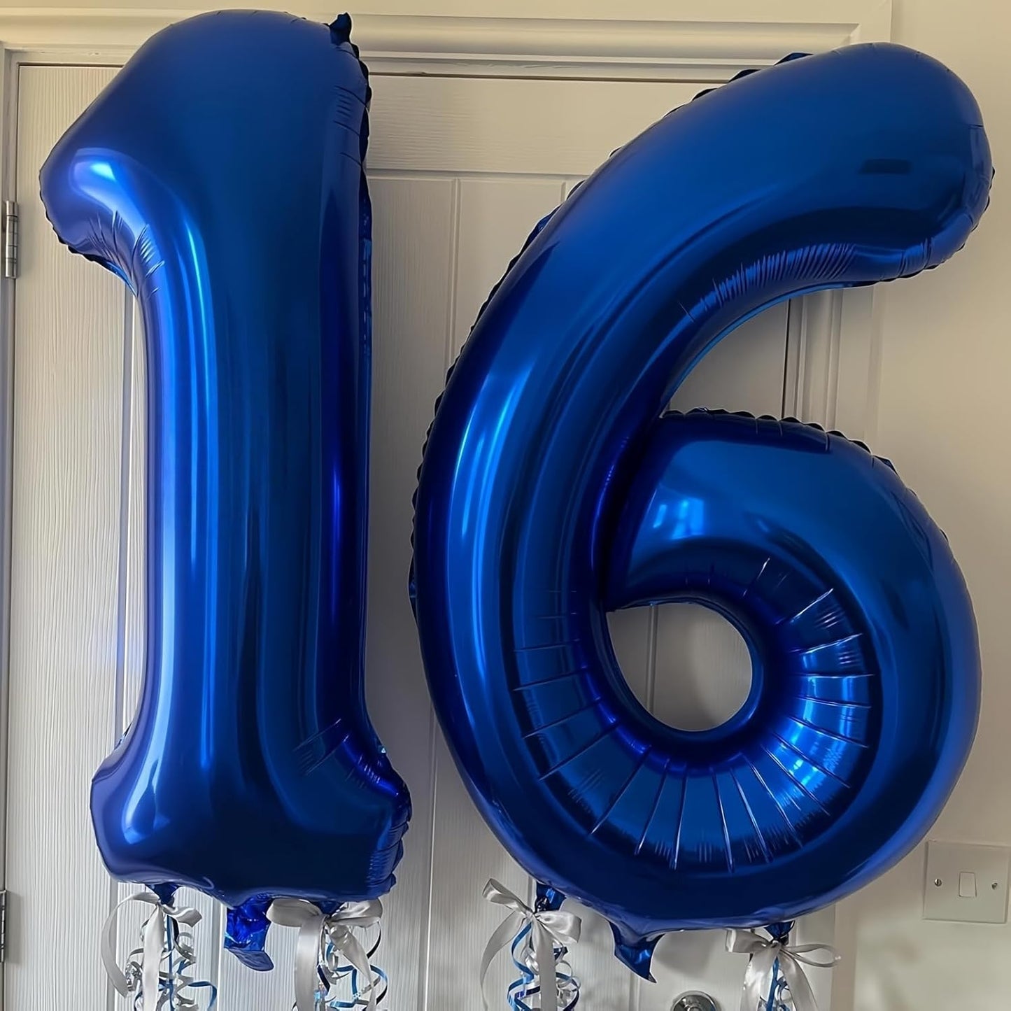Navy Blue 8 Balloon Number,40 Inch Number 8 Balloon Big Dark Blue 8 Foil Mylar Helium Balloon for Birthday Party Decorations