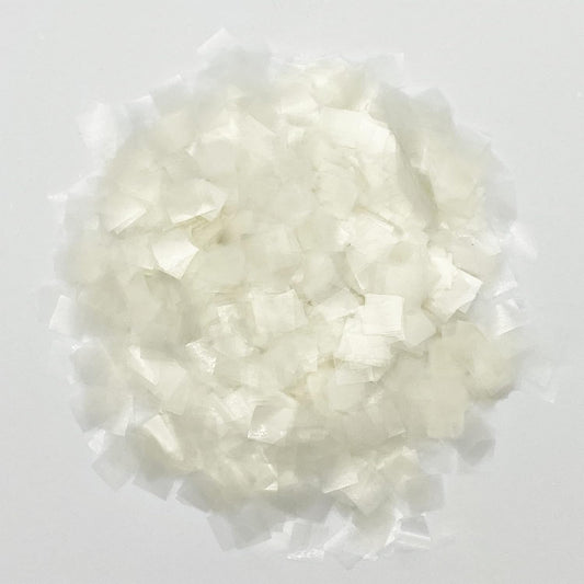 Premium White Snow Rice Paper Dissolving Confetti 1/4" - Eco Friendly & Biodegradable