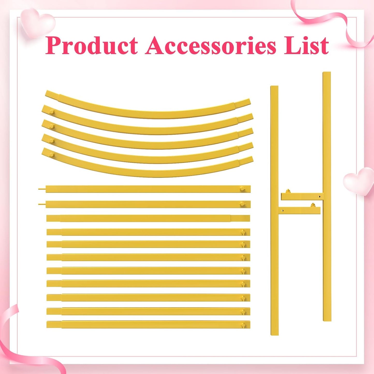 Wokceer Wedding Arch Backdrop Stand 8 FT Gold Metal Chiara Backdrop Stand for Wedding Ceremony Birthday Party Bridal Shower Floral Balloon Arch Decoration