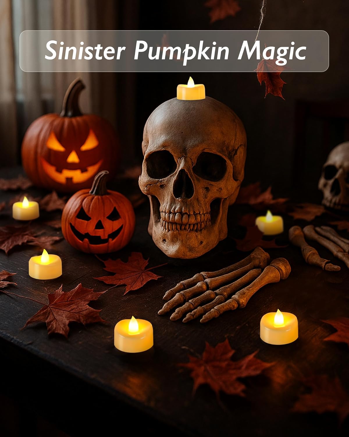 Raycare 100 Pack LED Tea Lights Battery Operated, 200+Hour Flickering Votive Candles, Realistic Fake Flameless TeaLights for Wedding Party Halloween Thanksgiving Christmas Decorations,Ivory Base