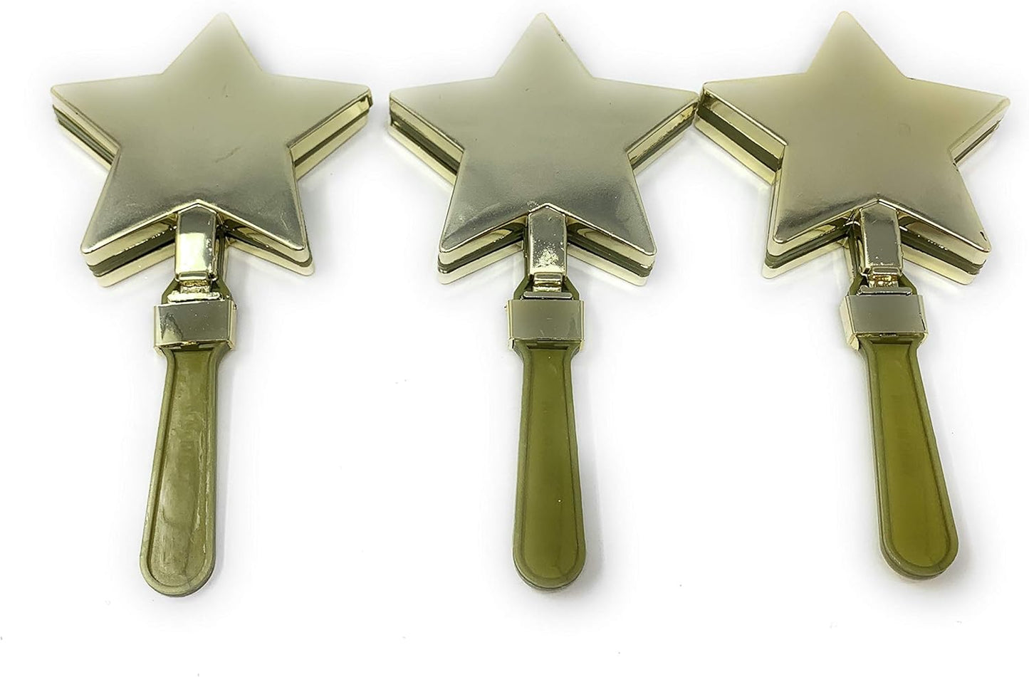 Funiverse 20 Bulk Star Hand Clapper/Team Spirit Noise Maker Assortment - Perfect New Years Party Favor (Gold)