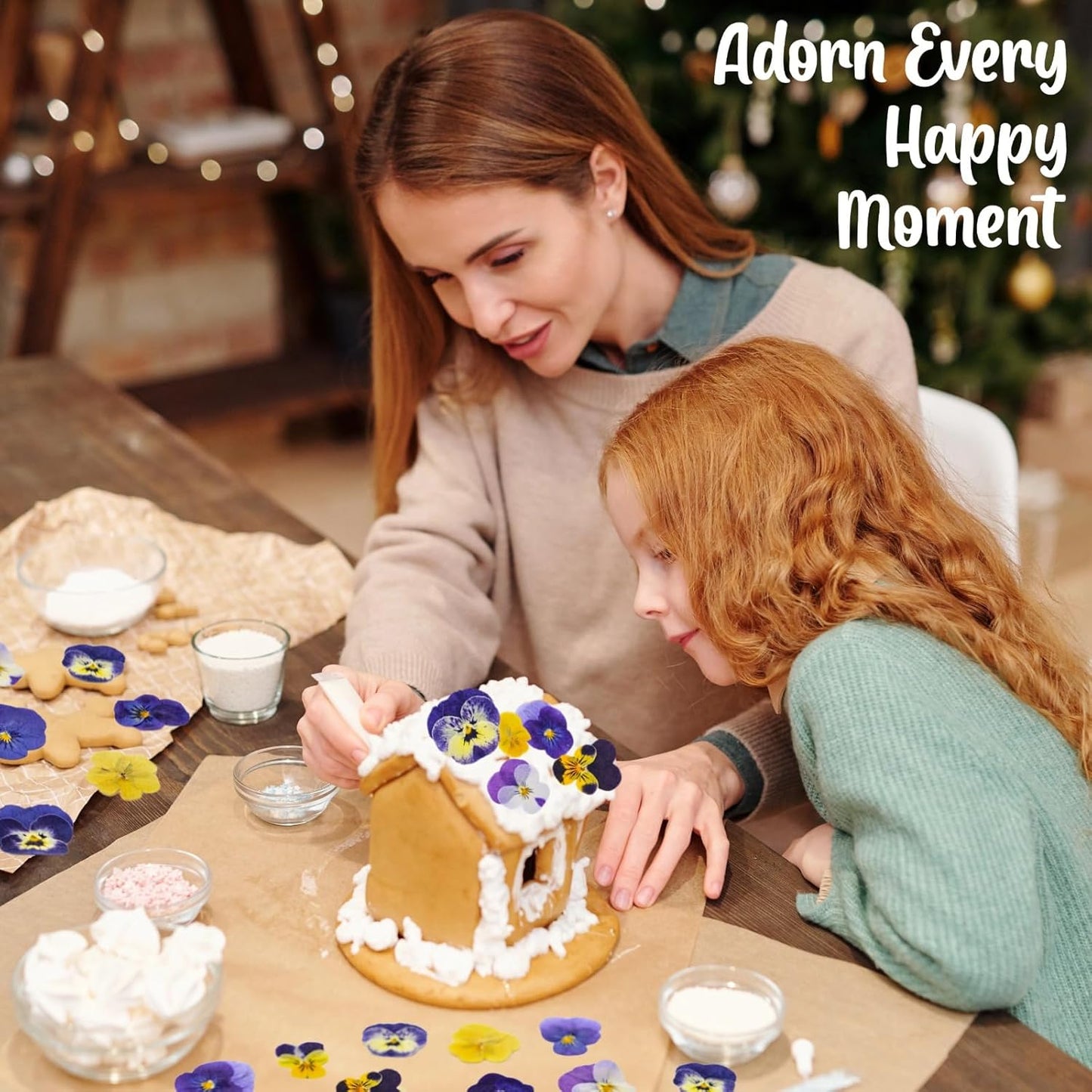 70 Pcs 8 Kinds Natural Dried Pressed Edible Flowers for Cake Topper Decorating - Mix Viola Tricolor for Cupcake Toppers, Cocktails, Resin Jewelry Making, DIY Art Crafts