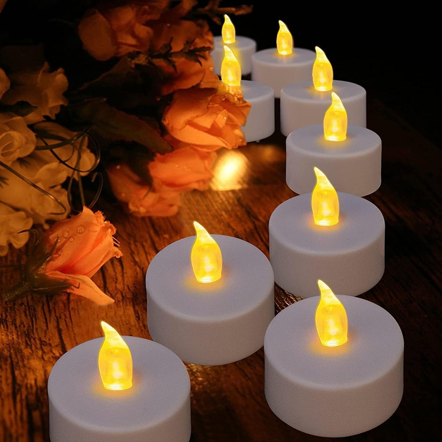 LED Tea Lights Candles- 150PACK Warm Yellow Flameless Candles Realistic and Bright Flickering Long Lasting 200Hours for Holiday Celebration,Party,Home Decoration Warm Yellow,Battery Operated