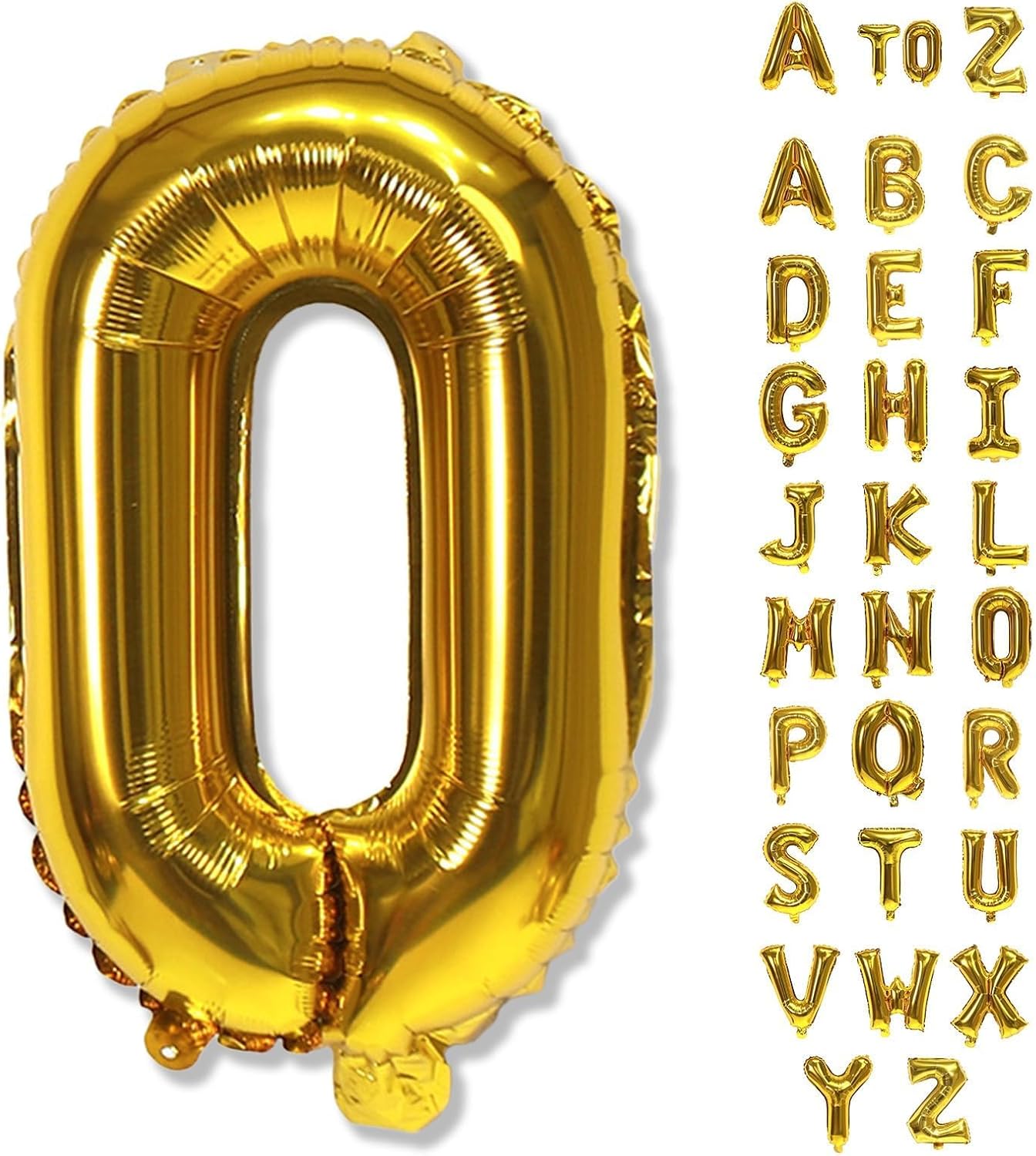 Foil Letter Balloons 40 Inch, Giant Alphabet O Customize Balloons, Large Self Inflating Name Balloon Letters Gold Decor, Helium Custom Letter Balloons for Women Birthday Party Decoration Supplies