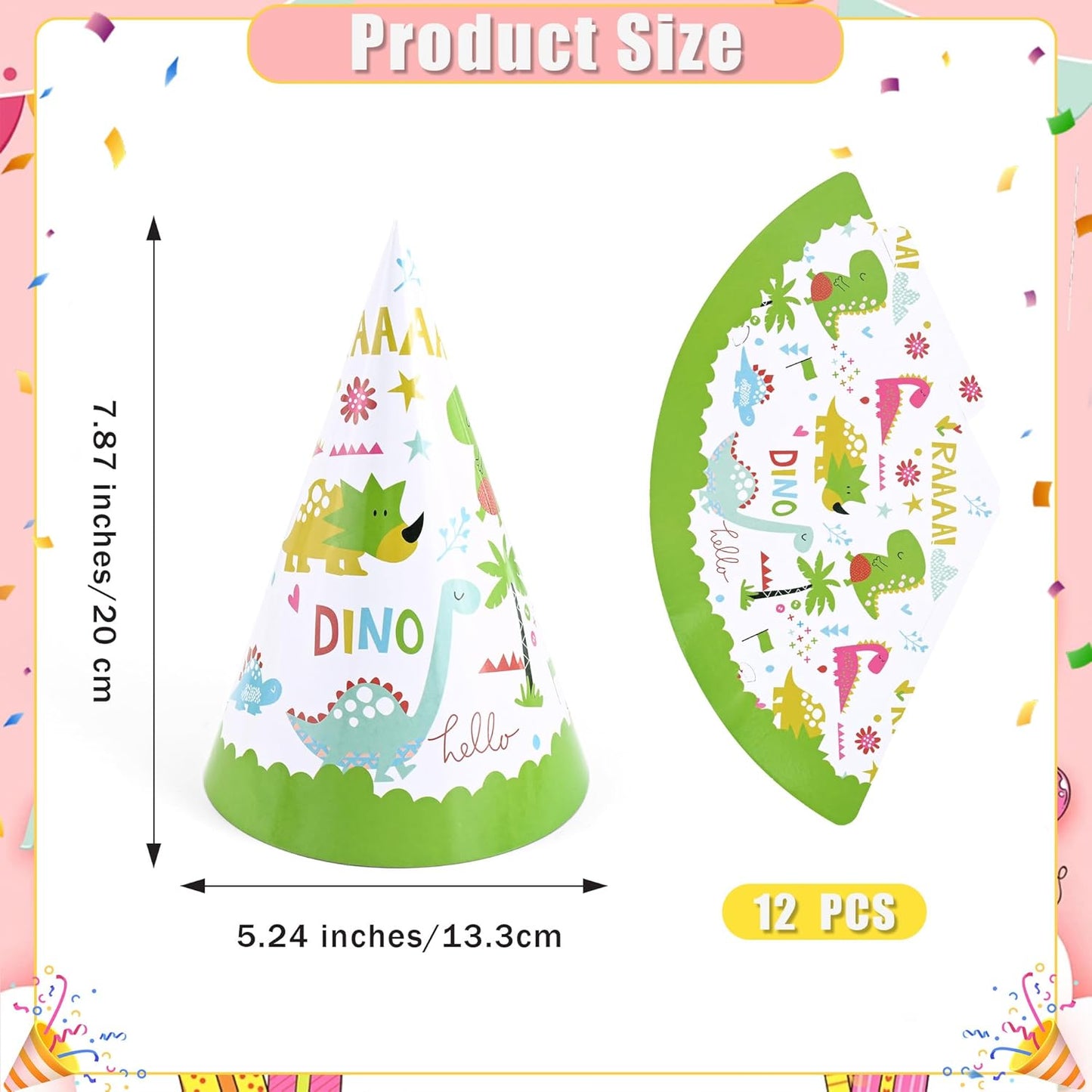 CANREVEL 12 PCS Party Hats for Kids and Adults, Party Headwear, Happy Birthday Hats, Birthday Party Decorations