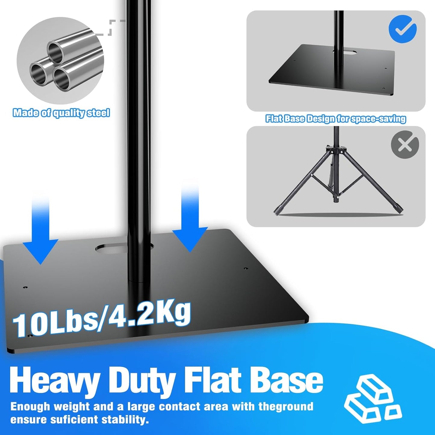 Pipe and Drape Backdrop Stand Kit Backdrop Stand For Parties 8ftx10ft Adjustable Photo Backdrop Stand Heavy Duty Background Stand for Wedding Banquet Decorations Black