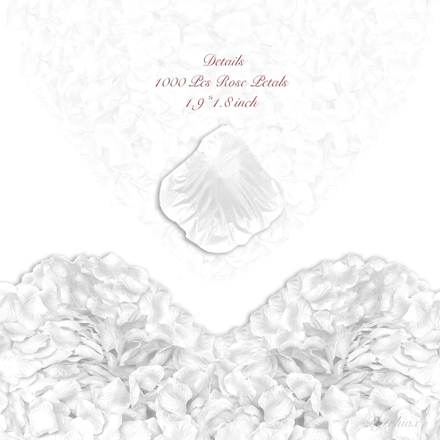 1000Pieces Rose Petals, Artificial Flower Petals Fake Rose Petals for Romantic Night,Wedding,Proposal Anniversary Flower Decorations (White)