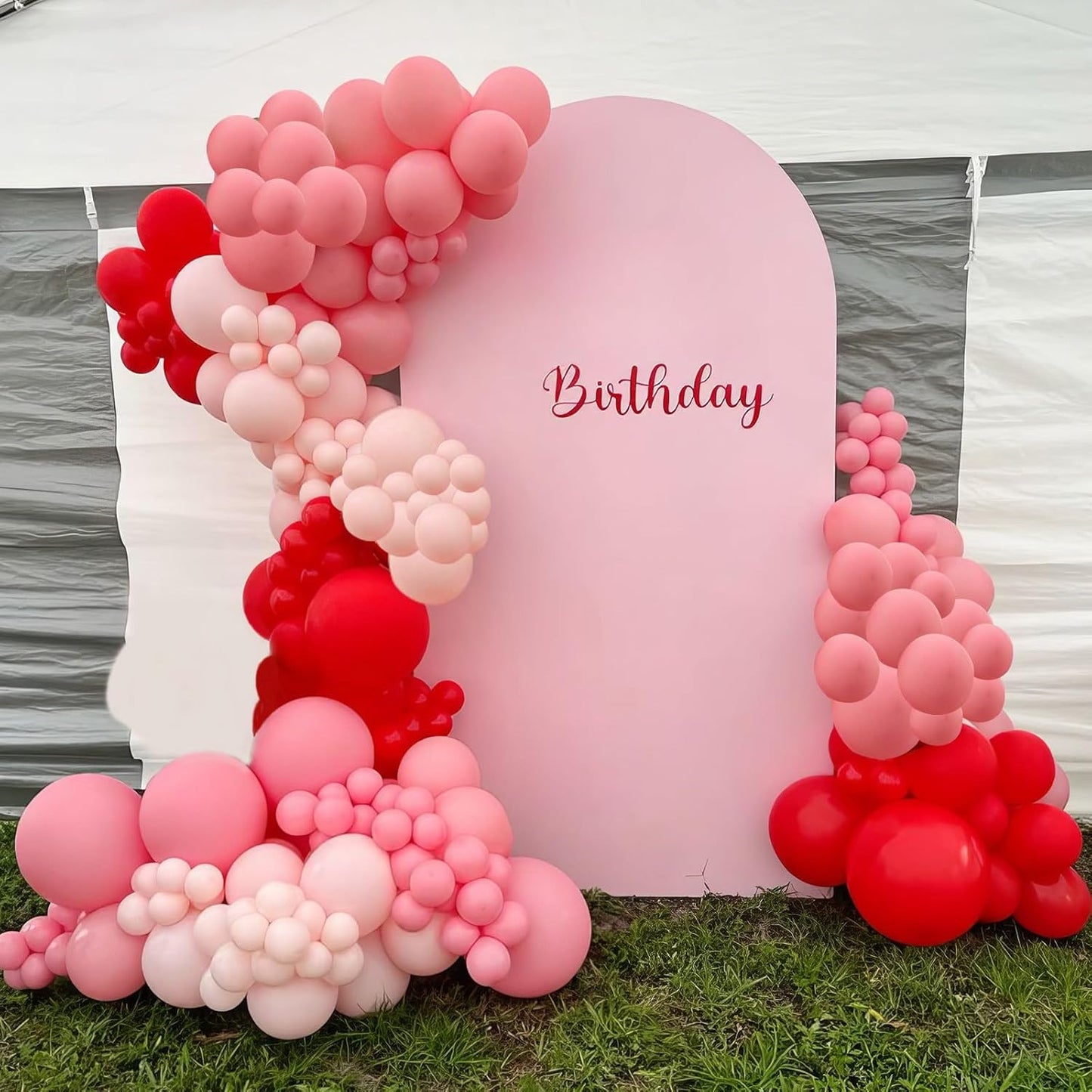 Light Pink and Red Balloons, Pink and Red Balloons, Red and White Polka Dot Balloon for Birthday Girl Woman Baby Shower Strawberry Valentine Theme Party Wedding Bridal Shower Mother's Day Decorations