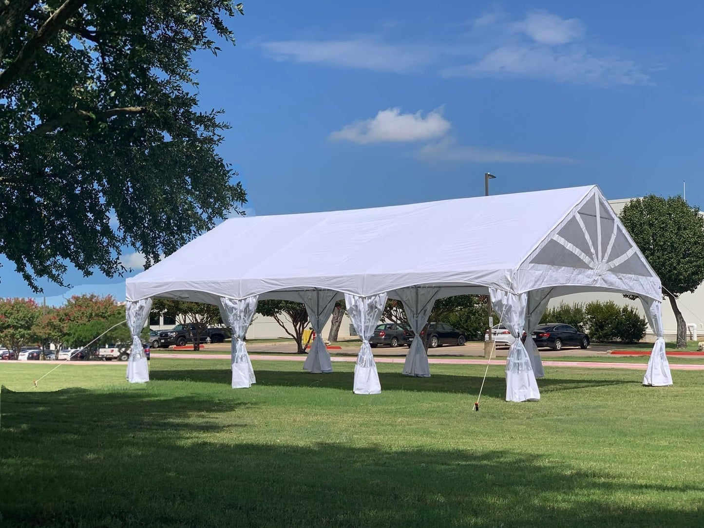 DELTA 30'x20' PE Marquee Tents for Parties, Party Tent, Carpas para Fiestas, Outdoor Wedding Tent, Heavy Duty Waterproof Canopy, Outdoor Event + Storage Bags