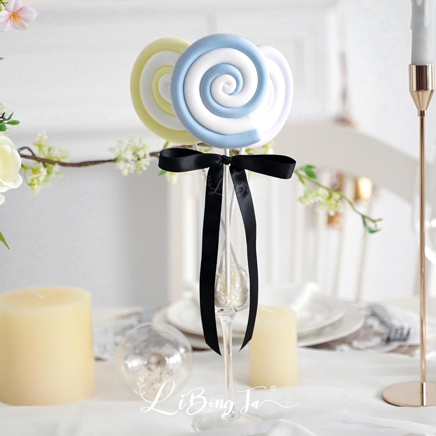 50 PCs Black Bow 5 Inch Long Tail Bows for Gift Wrapping, Easter Bow Party Decorations, Twist Tie Bows, Satin Bows for Crafts, Premade Bows for Presents, Treat Bags, Bottles, Cakes