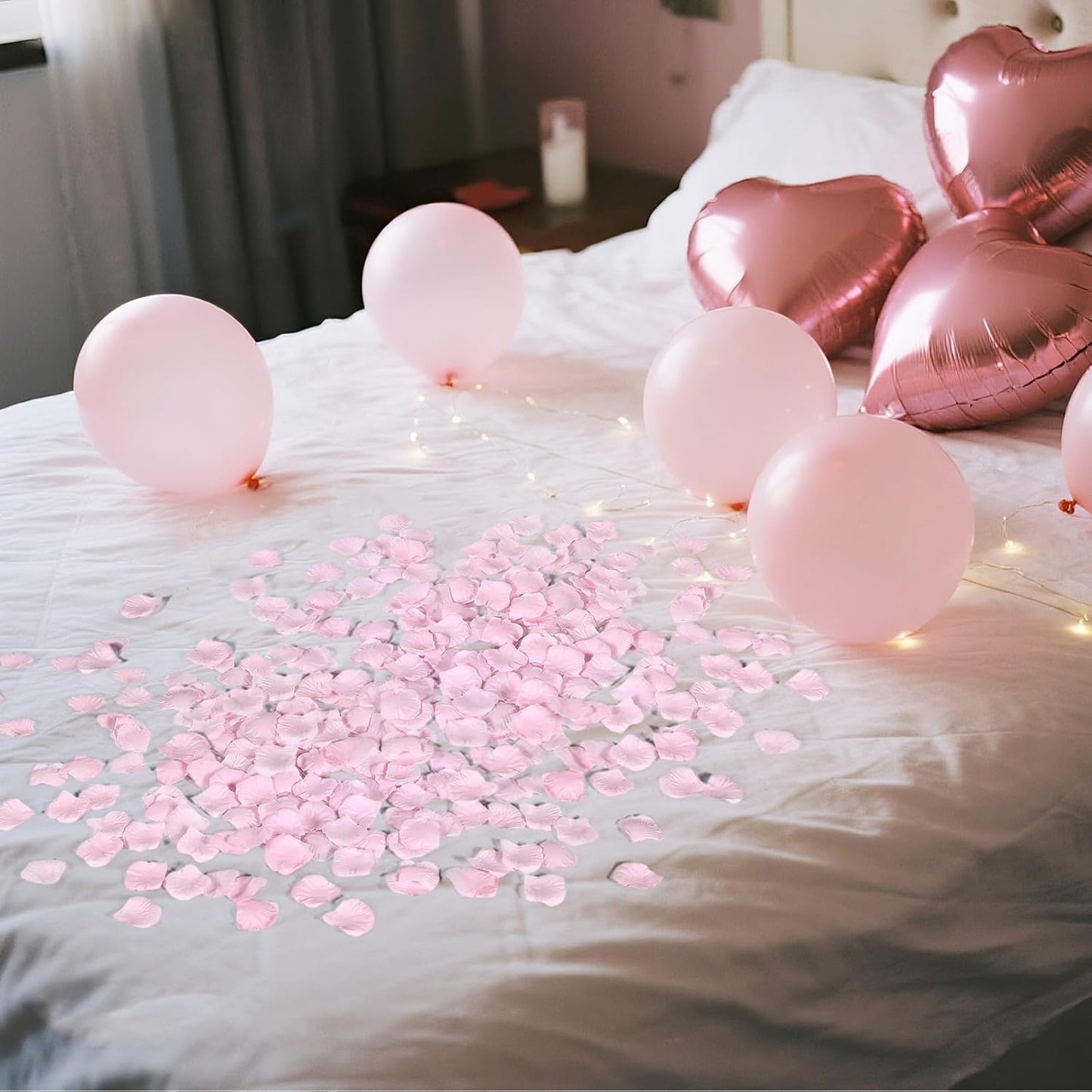 1000 Pcs Pink Rose Petals Artificial Silk Flower Petals Romantic Decorations for Wedding Engagement Birthday Event Anniversary Party Backdrop Supplies