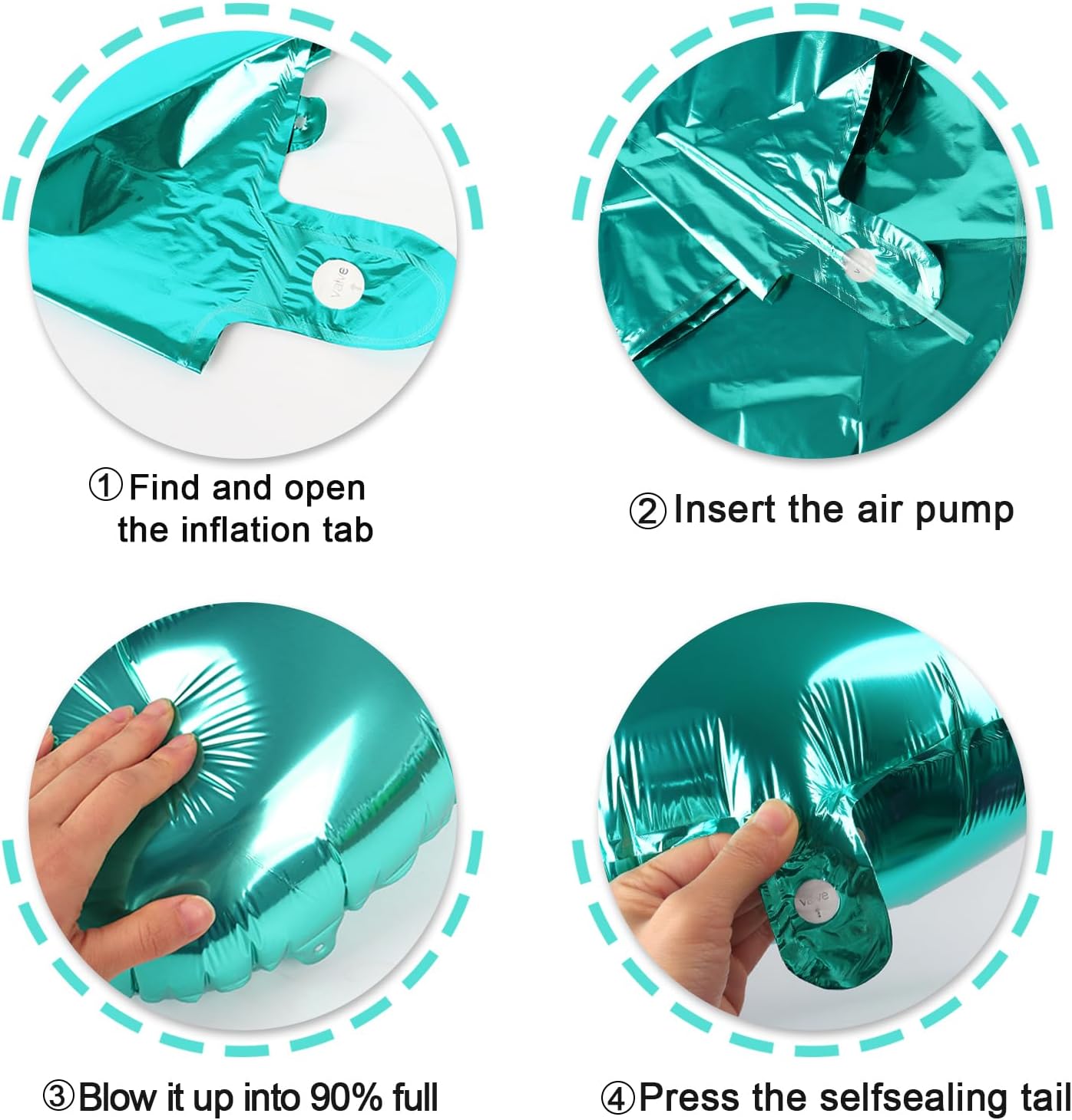 40 Inch Teal Blue 3 Large Number Balloon, 3 13 23 30 33 36 Teal Blue Birthday Party Decorations, Number Three Foil Balloons for Anniversary Party Graduations Celebration Supplies