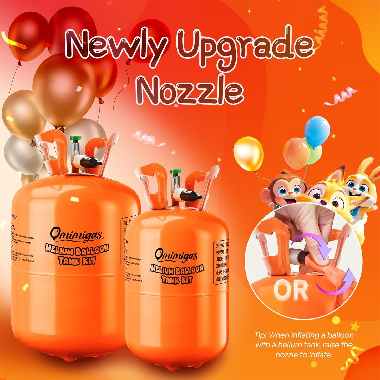 Helium Tank for Balloons at Home 7L with 30 Latex Balloons Ribbons Ideal 99.99% Pure Helium Gas Tank Pump Kit (1 Tank)