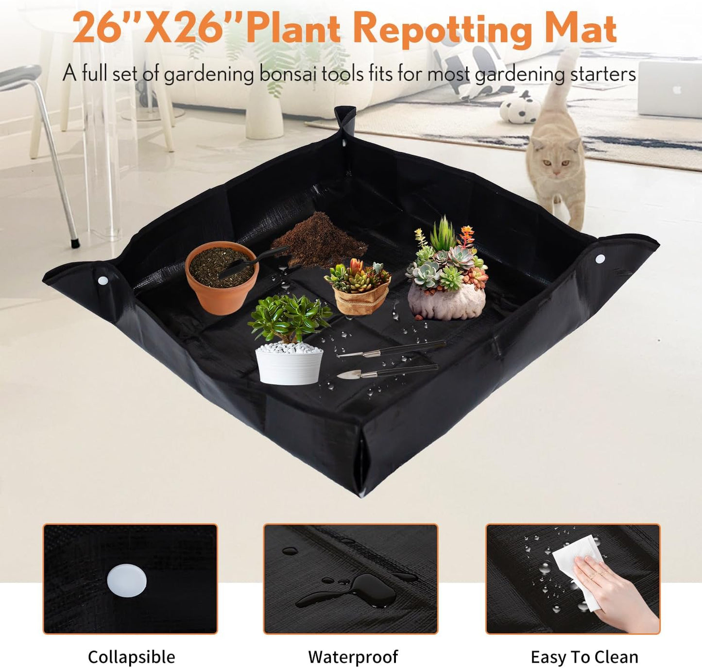 Bonsai Tools Kit 20 Pcs Garden Tools Set for Beginner, Includes Bonsai Wire Kit, Plant Mat, Pruning Shears, Bonsai Scissors, Succulent Tools in Leather Storage Bag, Gardening Gift for Women Men