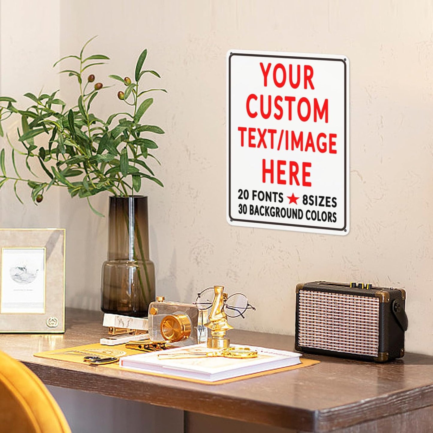 Custom Sign Personalized Custom Metal Sign, Customize For Office, Business, Workplace, Office, Home, Delivery Signs 12x17