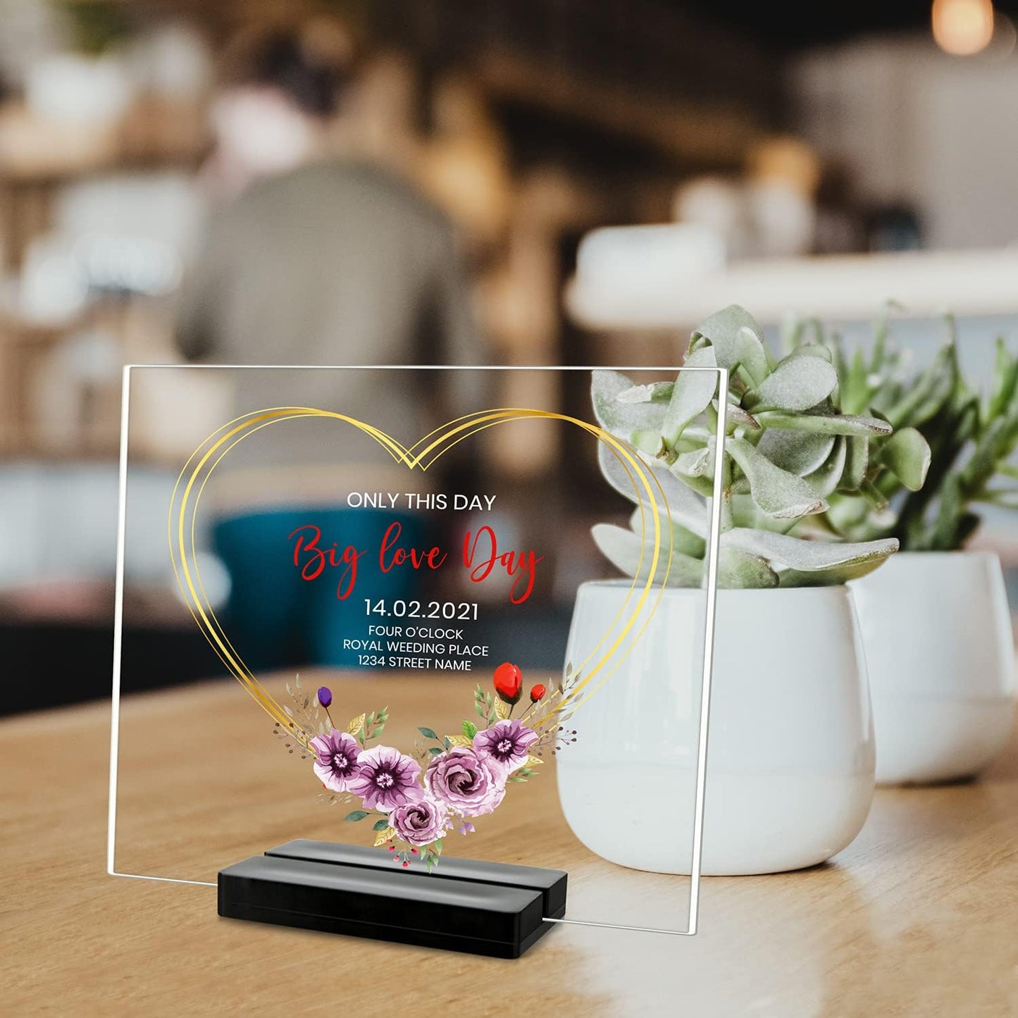 Acrylic Sign Stand Card Holder, 10 PCS Place Sign Holders with Card Slot, Stands for Acrylic Signs, Table Numbers Display Stands for Meeting/Menu/Table Numbers (Black)