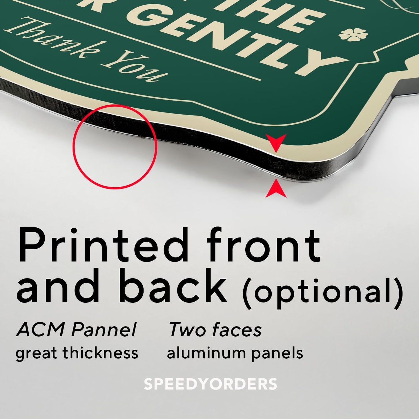 Custom Decorative Outdoor Metal Sign - Personalized Aluminum Driveway Sign, Waterproof, Made In USA - Design 3 Forest Green 18x18 In