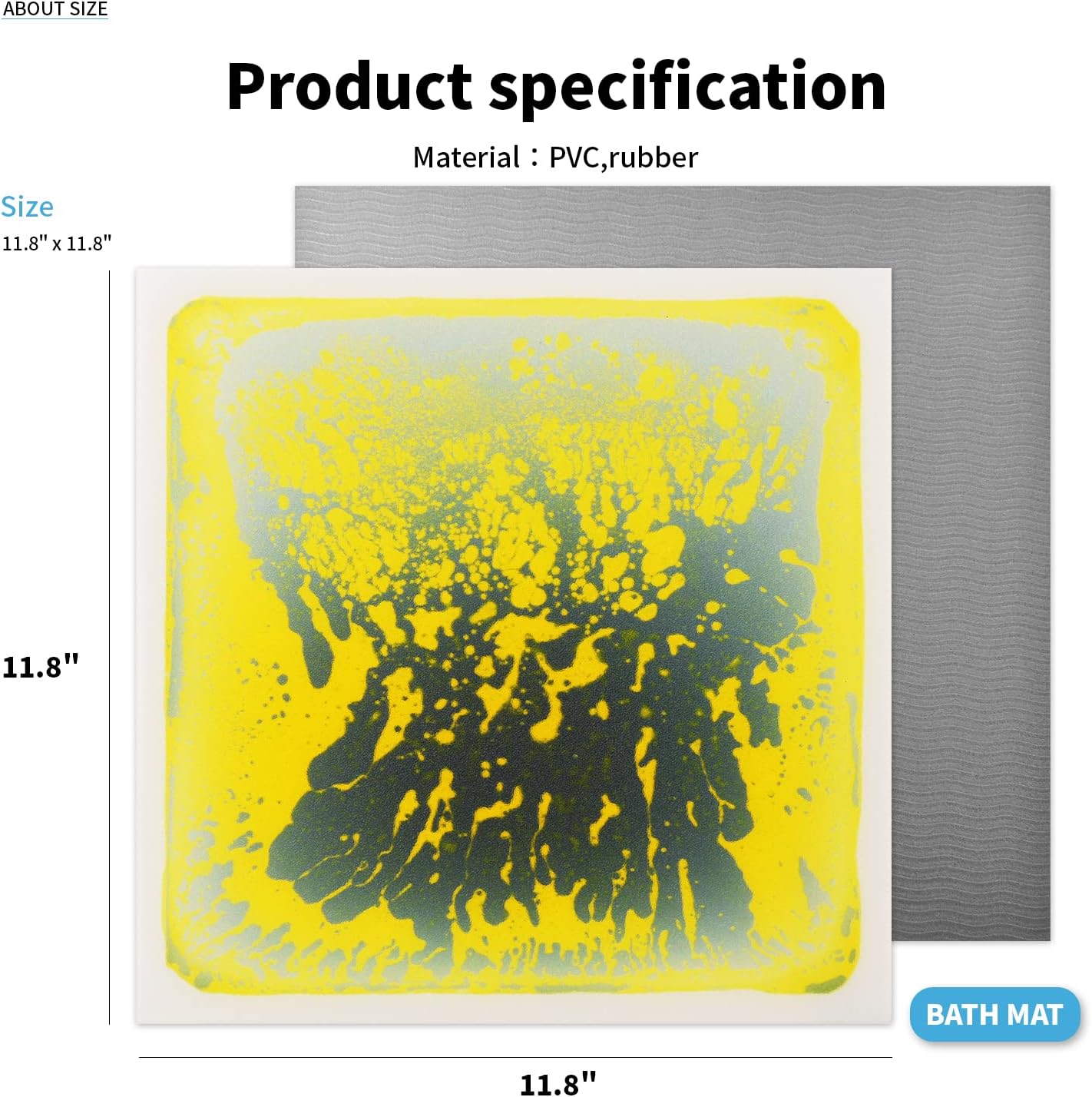 Art3d Liquid Sensory Floor Activity Tiles, 11.8"x11.8" Square, Multicolor, 6 Tiles