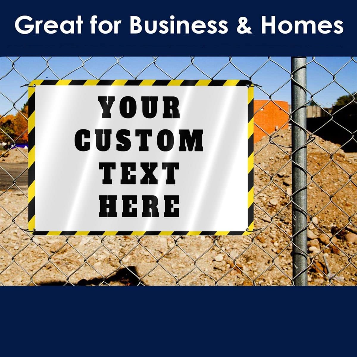 Custom Signs Outdoor Metal - 12 x 8 Personalized Aluminum Rust-Proof Entrance Garden Hazard Intersection Parking Signs, Decorative Sign