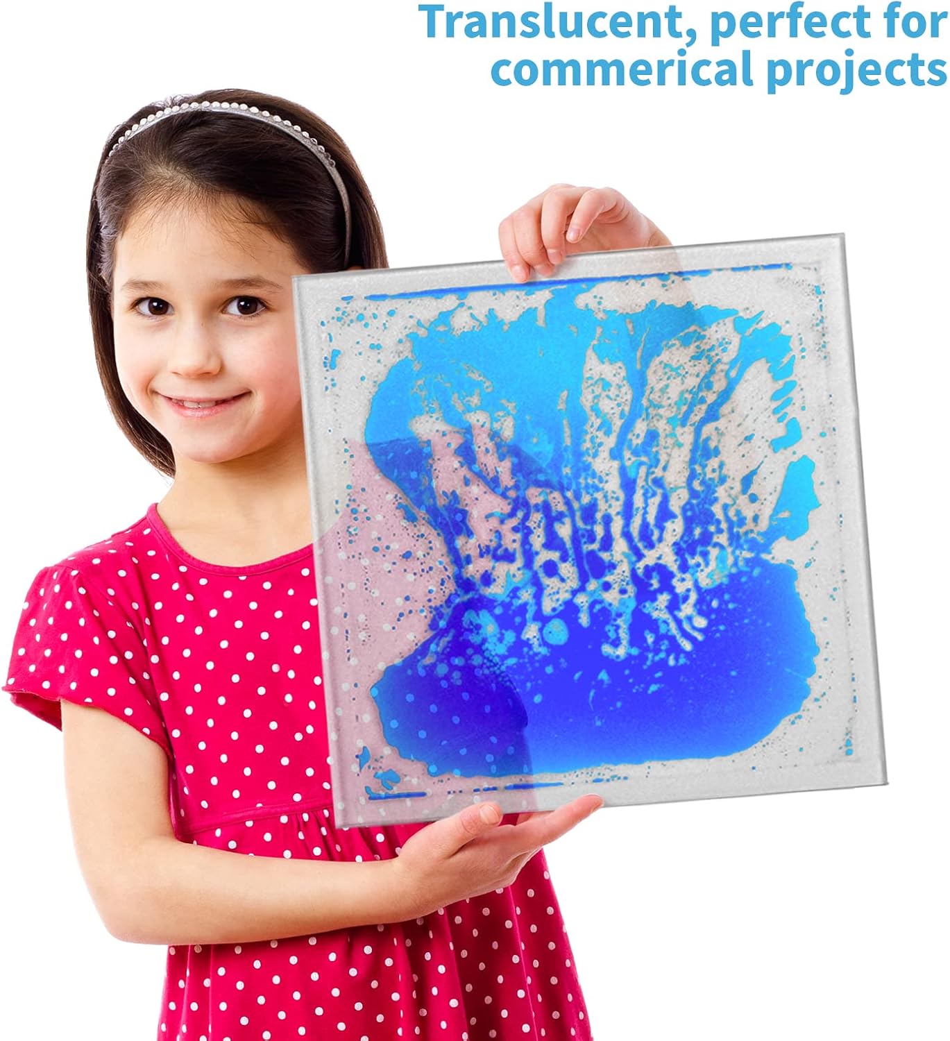 Art3d Liquid Fusion Activity Play Mat for Kids, Pack of 9 Tiles 12" X 12", Transparent Substrate