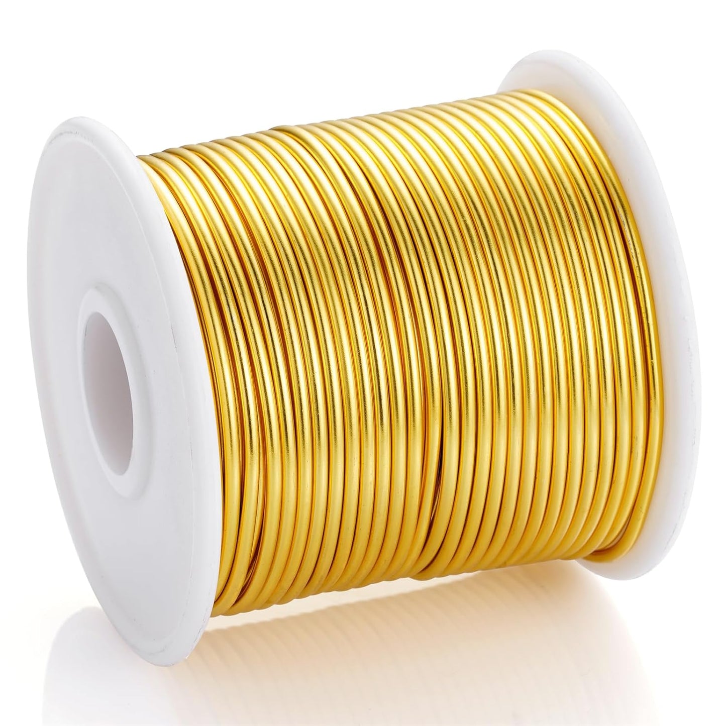 12 Gauge Gold Aluminum Craft Wire (105FT) - Anodized for Jewelry Making, Beading Floral, Plant Gardening, Sculpting & Modeling Craft Wire (Gold #14, 2mm)