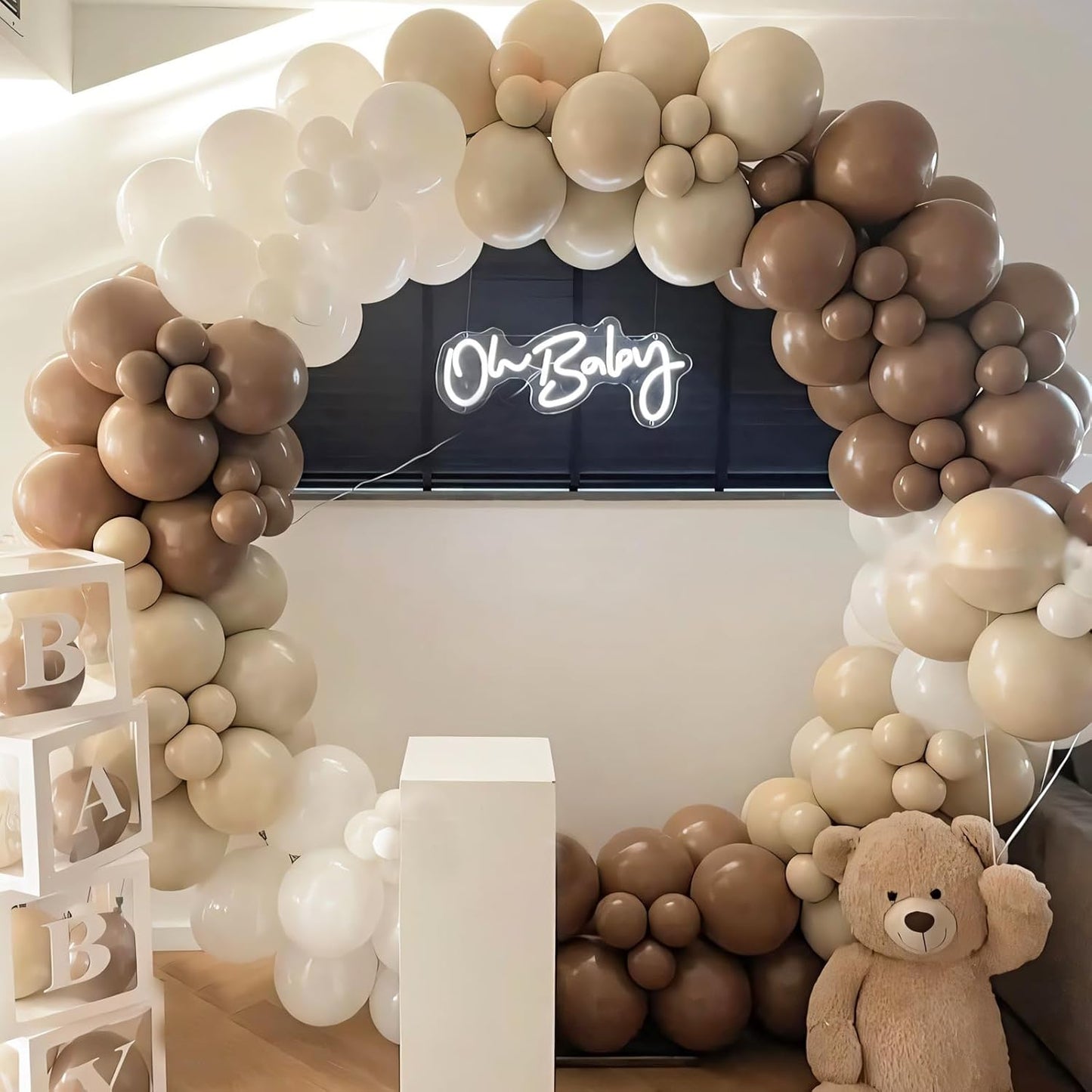 110pcs White Sand Balloons 12 Inch White Latex Balloon Garland Arch Kit for Birthday Baby Shower Anniversary Graduation Wedding Party Decorations