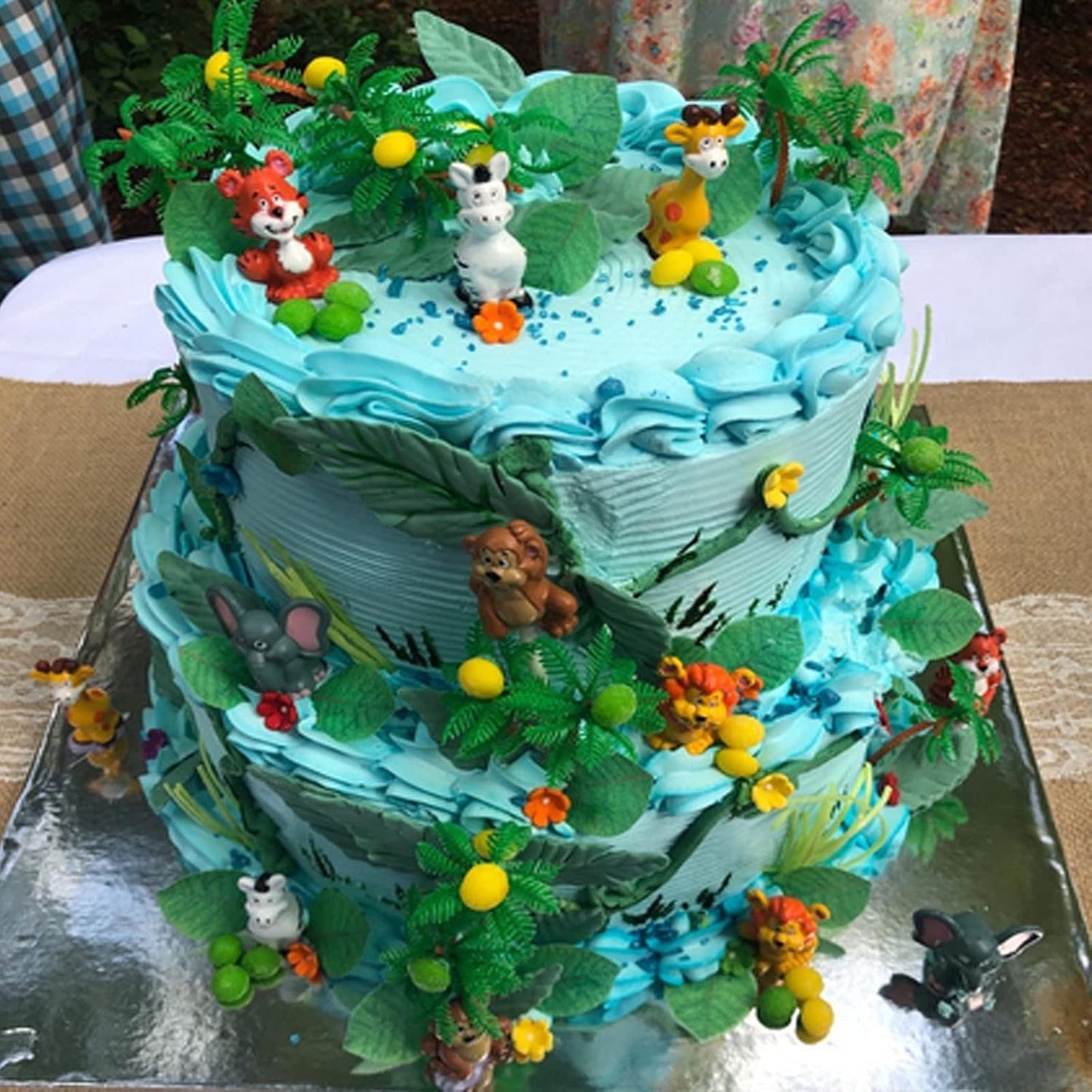 GEORLD 24Pcs Edible Cake & Cupcake Toppers Green Leaves Decoration …