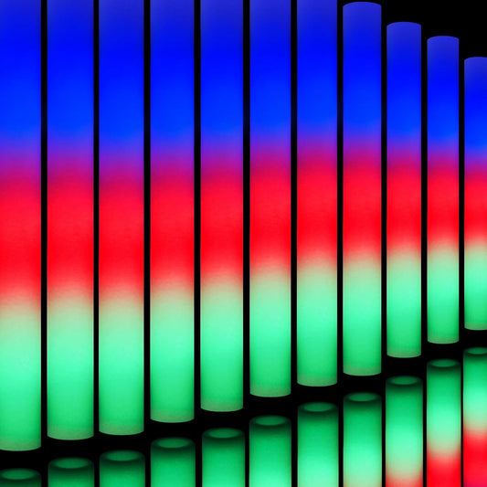 AOWDIAO 24 Pcs 16″ Foam LED Glow Sticks, 3 Light Up Modes, Party Favors for Wedding, Festival & More