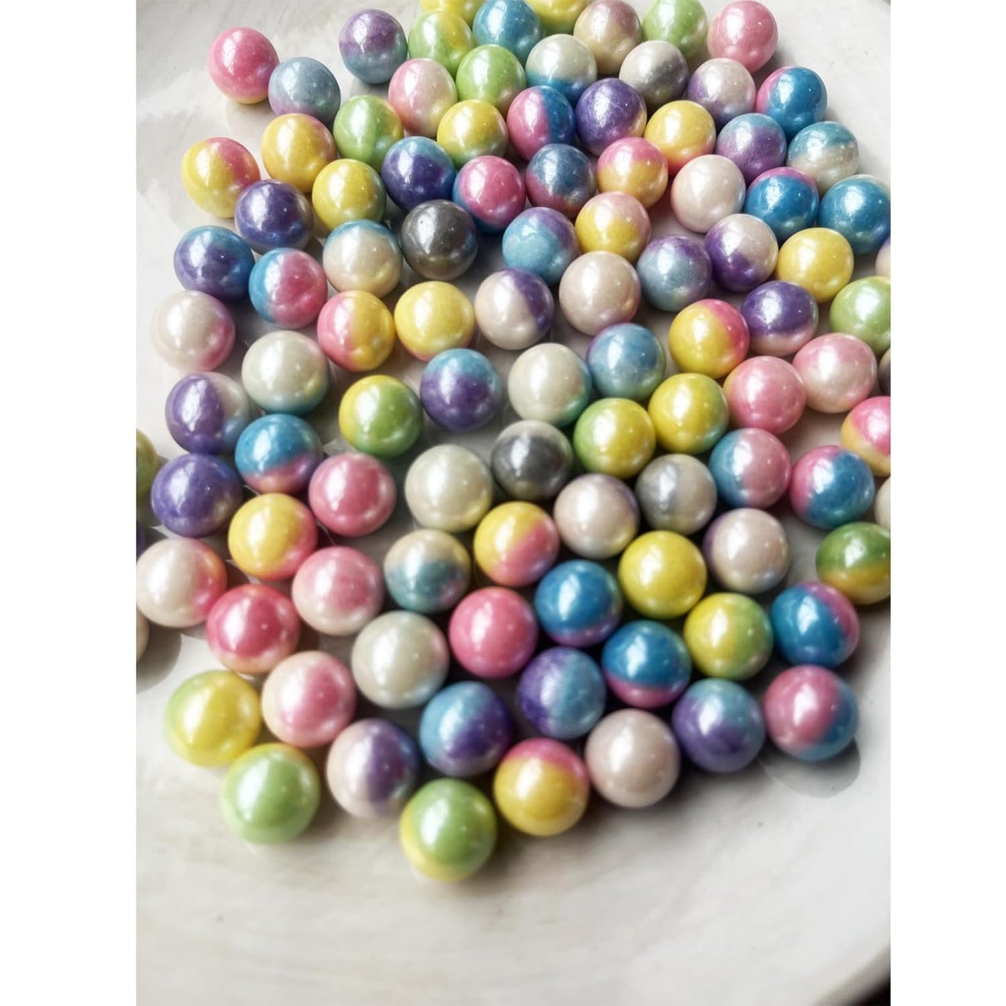 Edible Rainbow Pearl Sugar Sprinkles Candy Baking Edible Cake Decorations Cupcake Toppers Cookie Decorating Celebrations Wedding Shower Party Chirstmas Supplies 100g/ 3.5oz