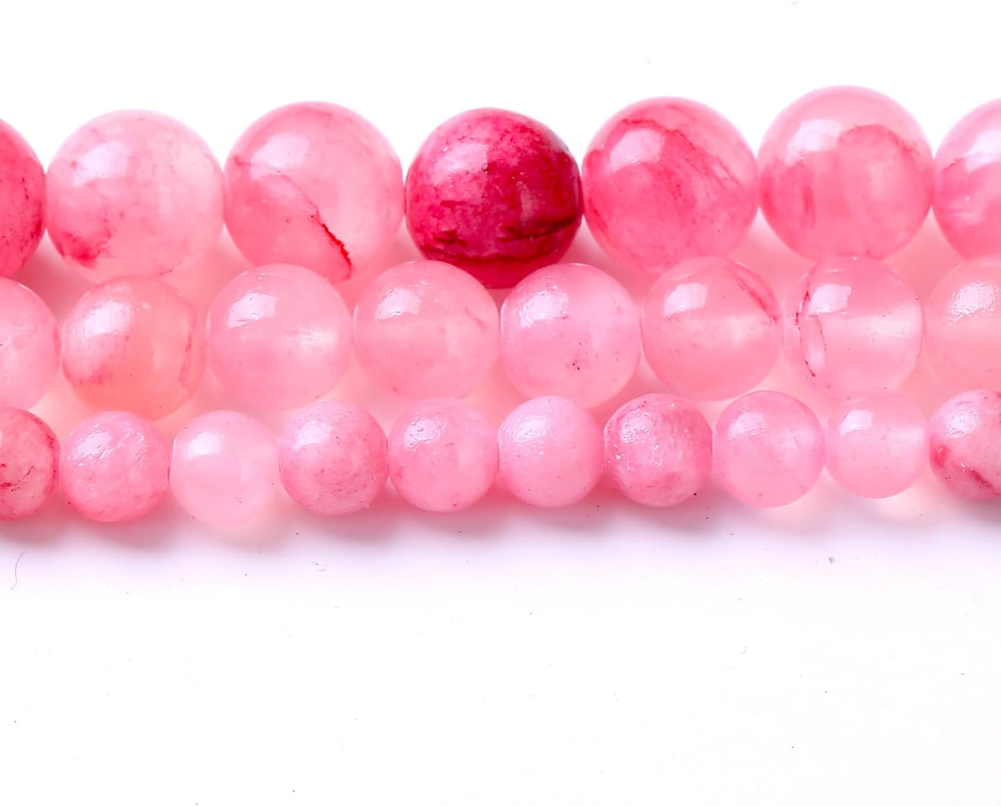 Blood Red Persian Jade Stone Beads Gemstone Round Crystal Energy Jade Beads Stone Beads for Jewelry Making DIY Bracelet Necklace Jewelry Making 1 Strand 15.5inch 35PCS 10MM