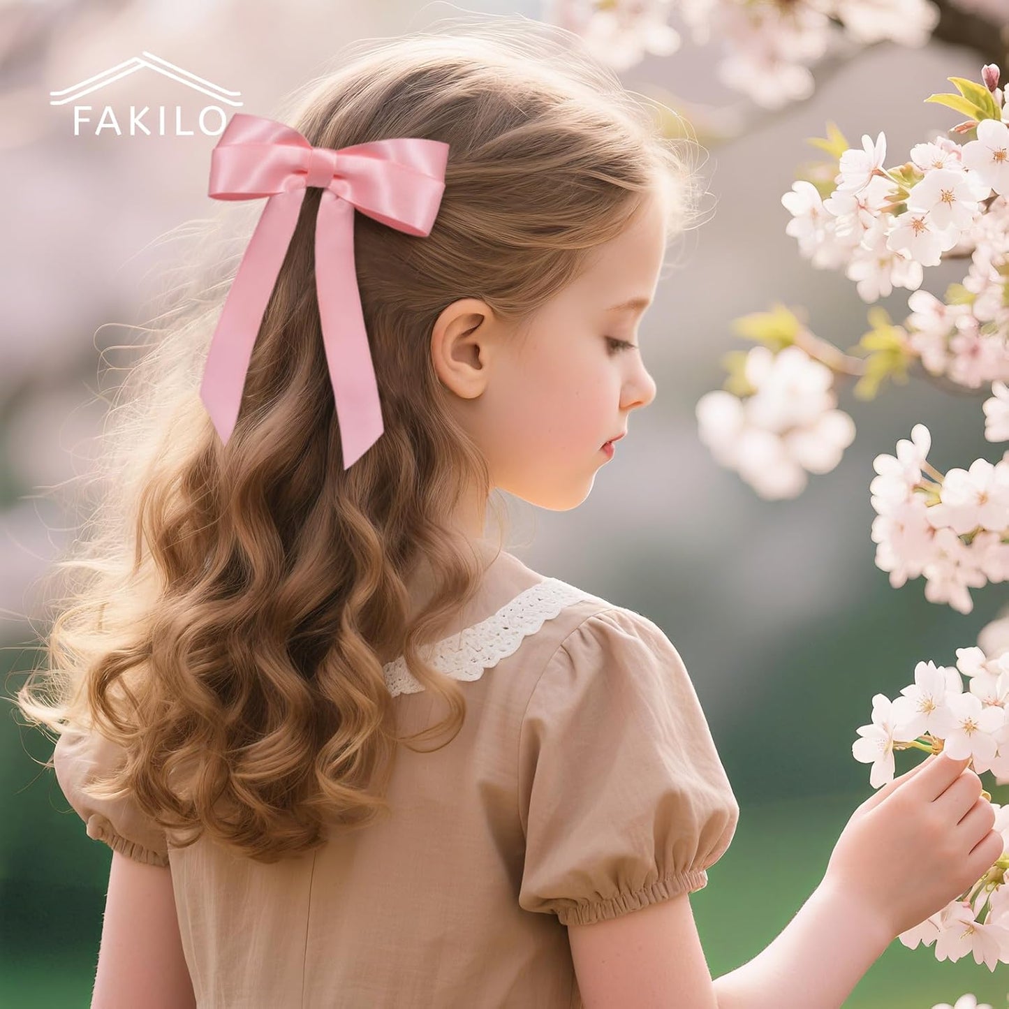 Pink Bows for Gift Wrapping, 5'' X 7'' Satin Gift Bows for Birthday, Wedding, Party, 30 Pcs