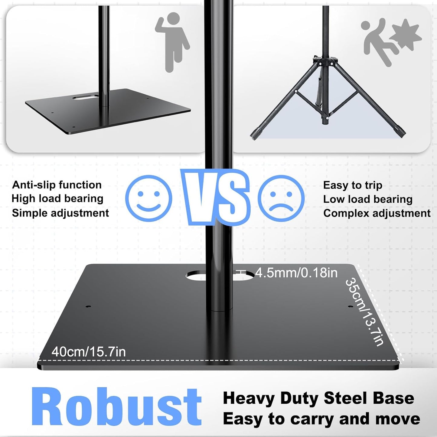 Pipe and Drape Backdrop Stand 10FT x 8FT, Adjustable Backdrop Stand Heavy Duty, Background Stand, Backdrop Stand for Parties, Photography, Wedding, Birthday Decoration (10ft x 8ft)