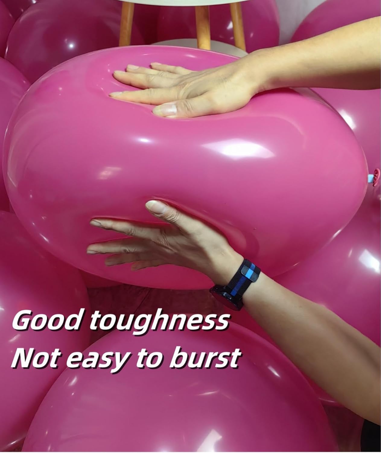 90 Pack Hot Pink Balloons 18 inch Hot Pink Latex Party big Balloon Bulk for Various Party Events Decorations