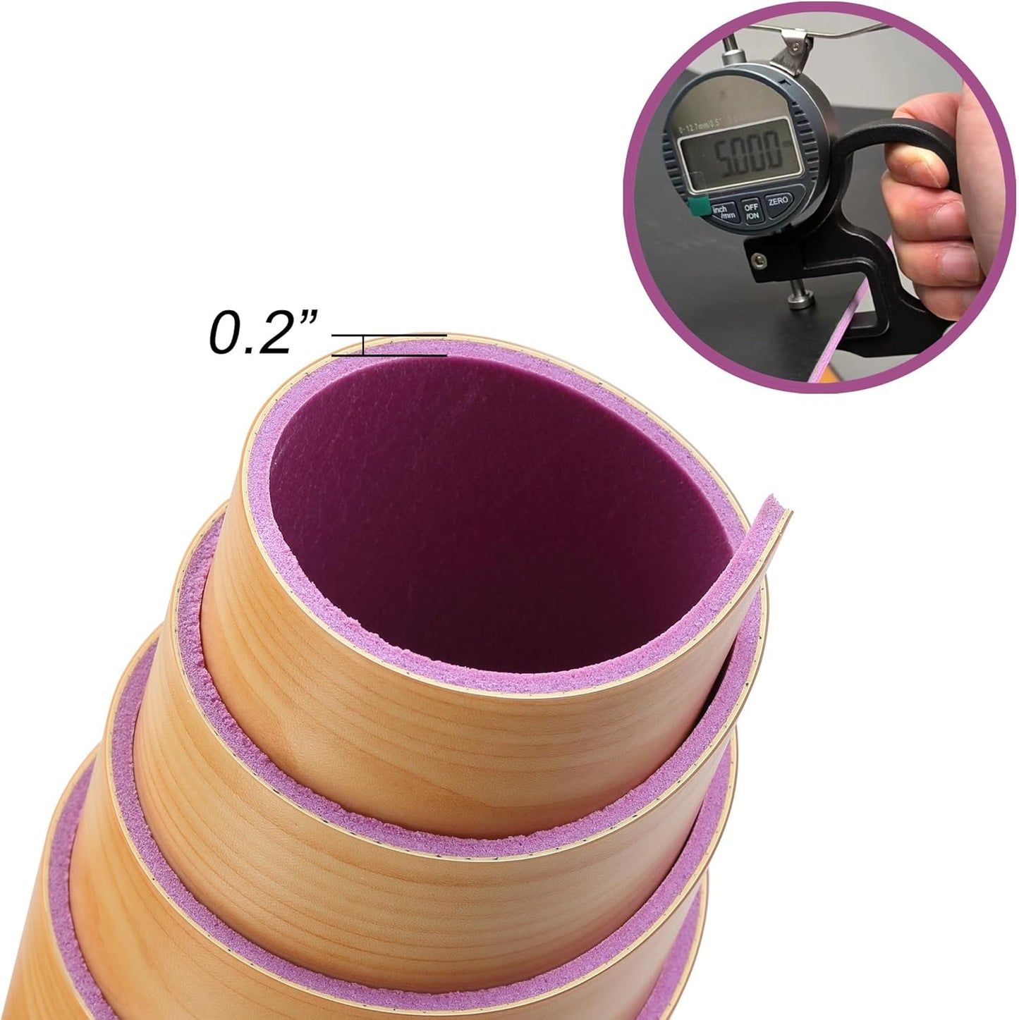 Ballet Dance Floor for Home Practice – 6'x3.9' Portable Ballet Floor - Vinyl Mat, Non-Slip, Cushioned 0.2" for Barre & Floor Practice, Easy to Clean