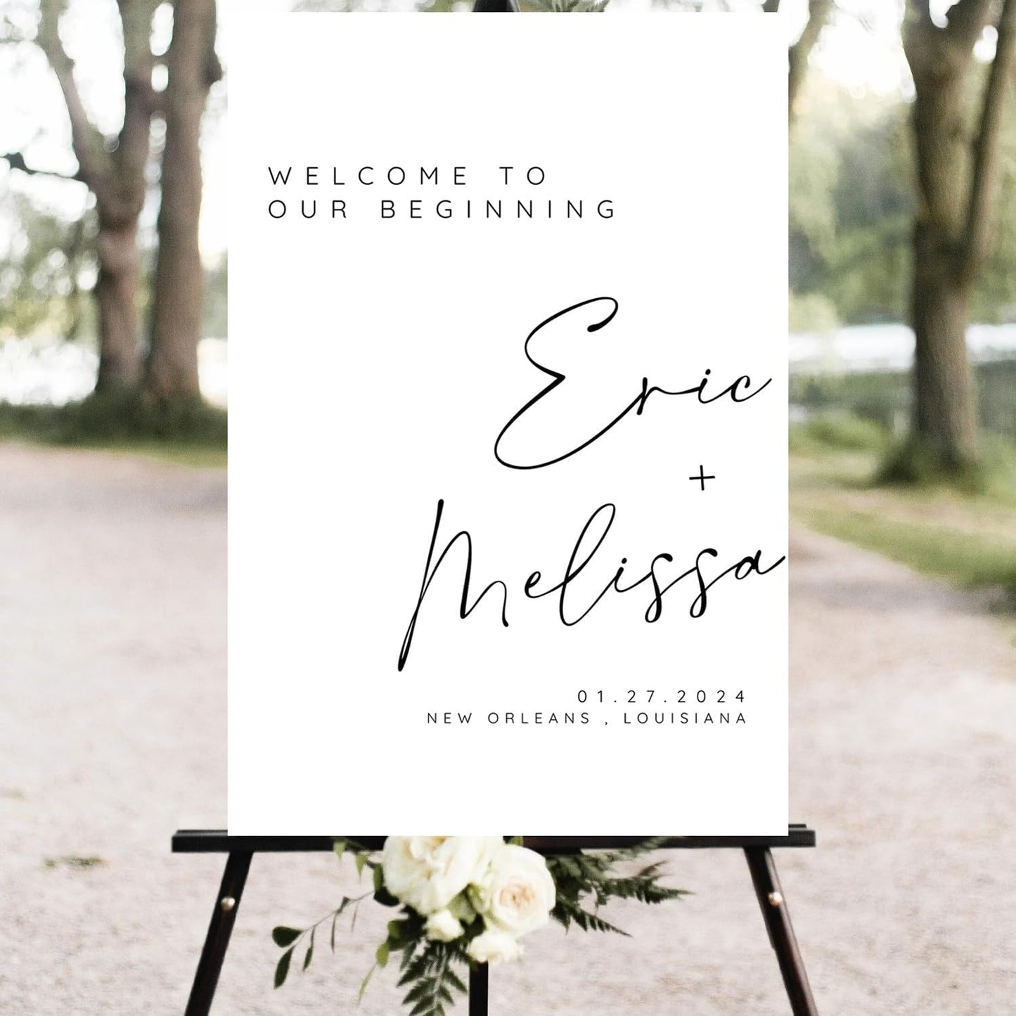 Calligraphy Wedding Welcome Signs, Welcome Sign Wedding, Customized Wedding Welcome Sign, Custom Wedding Welcome Sign