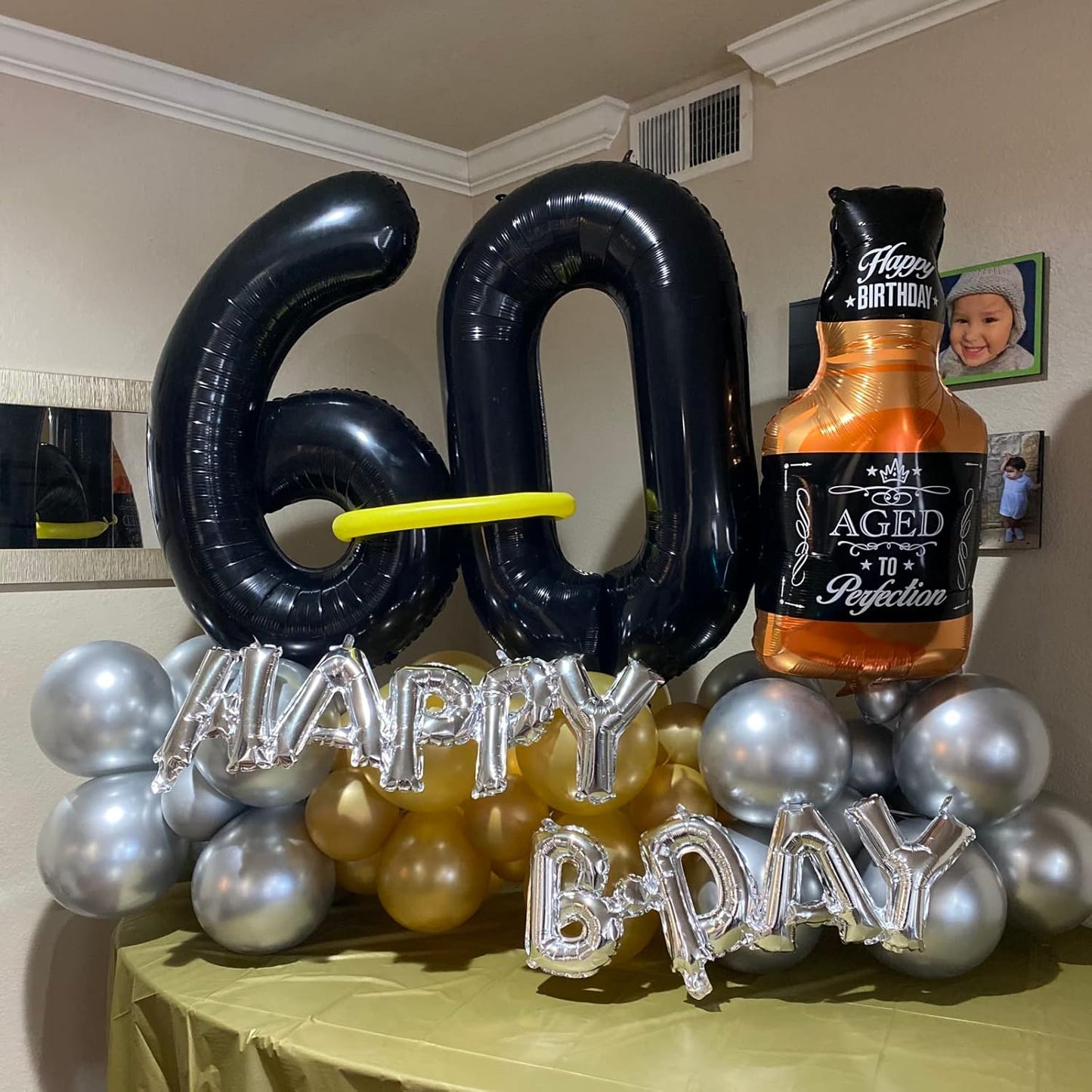 Black Number 0 Balloon for Girls Boys, 40 Inch Large Number 0-9 Foil Mylar Helium Digital Balloons Set for Women Men Birthday Graduation Anniversary New Year Eve Party Decorations Celebration Supplies