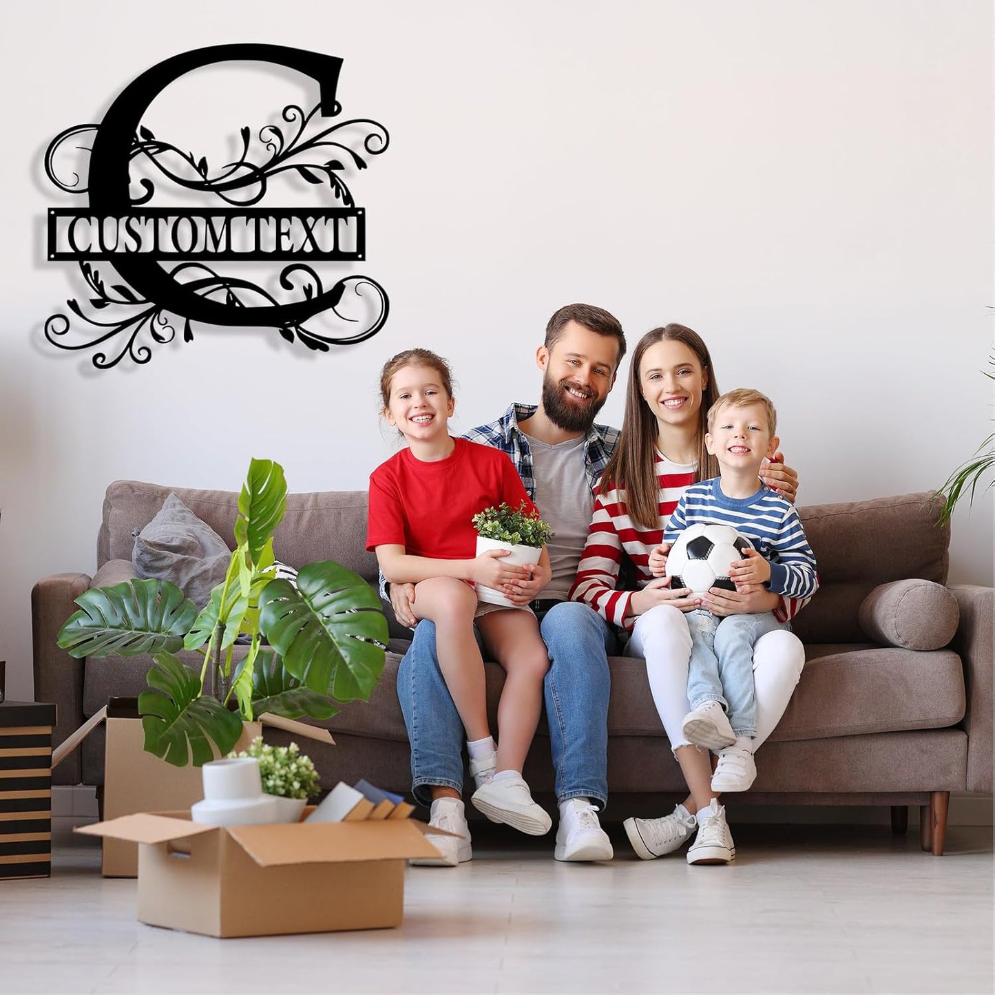 Custom Metal Name Sign, Personalized Family Last Name Signs for Home, Split Letter Monogram Wall Art Decor, Customized Metal Signs for Outdoor, Personalized Wedding Housewarming Gift