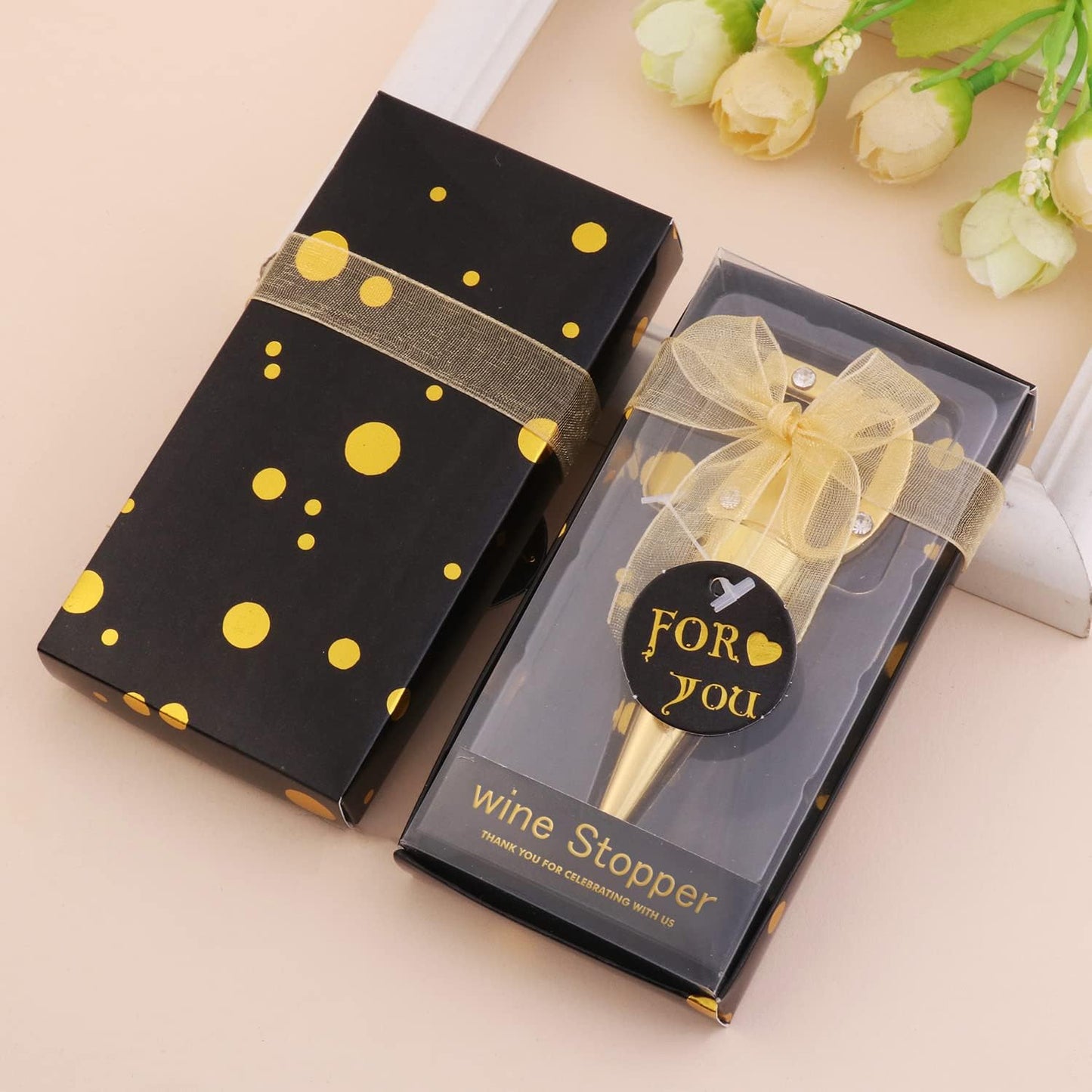 24 Pack 70th Birthday Party Favors For Guests-70 Years Old Wine Bottle Stopper With Gift Box For 70th Wedding Anniversary Souvenirs Party Favor Decoration